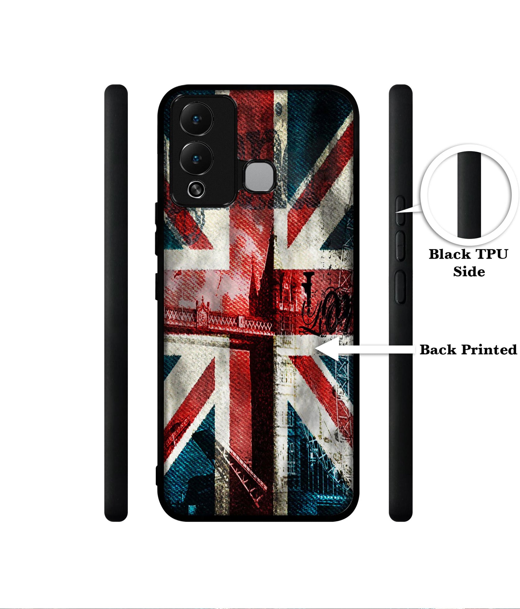 London Flag wallpaper Designer 2D Printed Back Case Cover for Infinix Hot 12 Play 4G