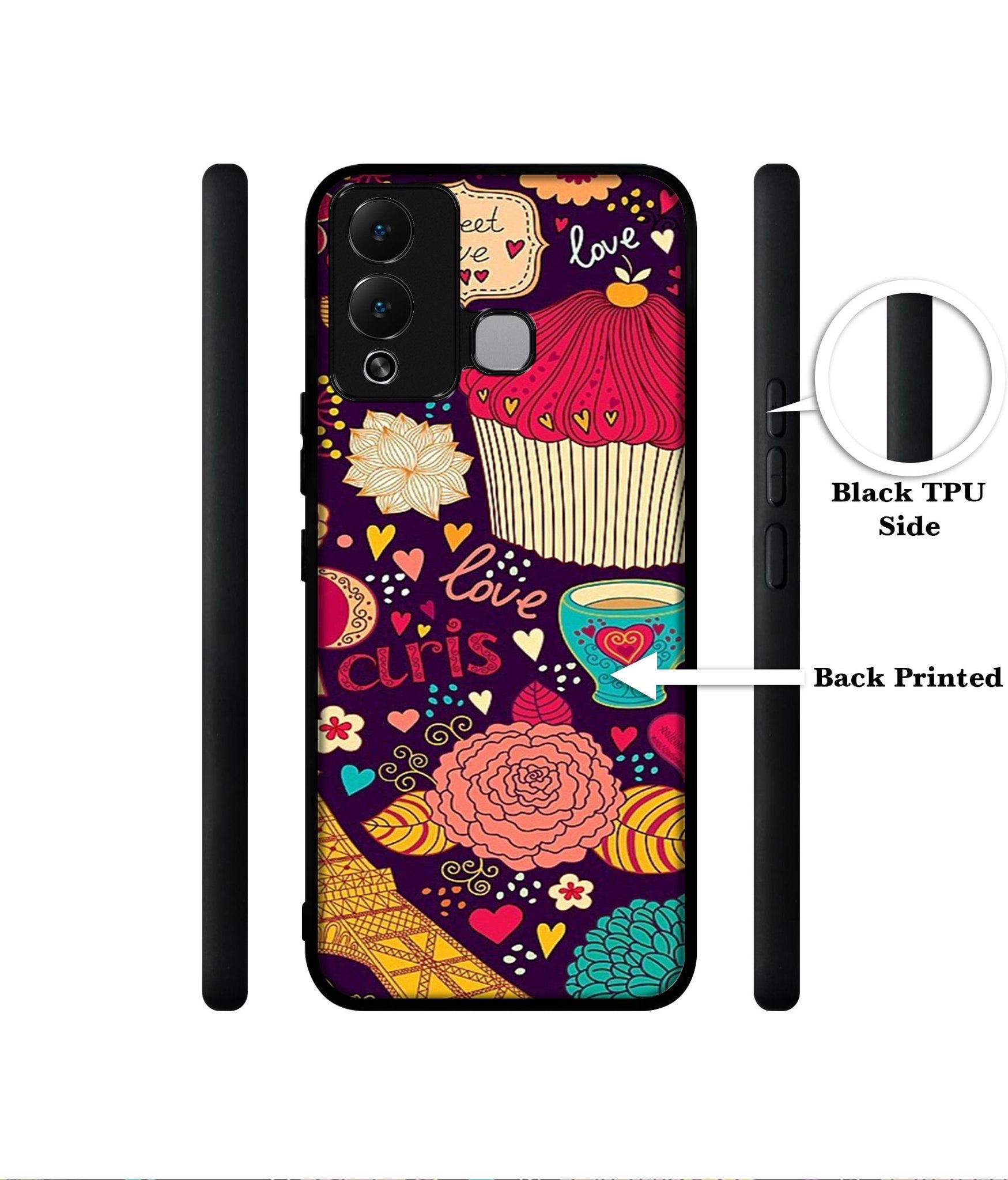 Paris Flower Love Designer 2D Printed Back Case Cover for Infinix Hot 12 Play 4G