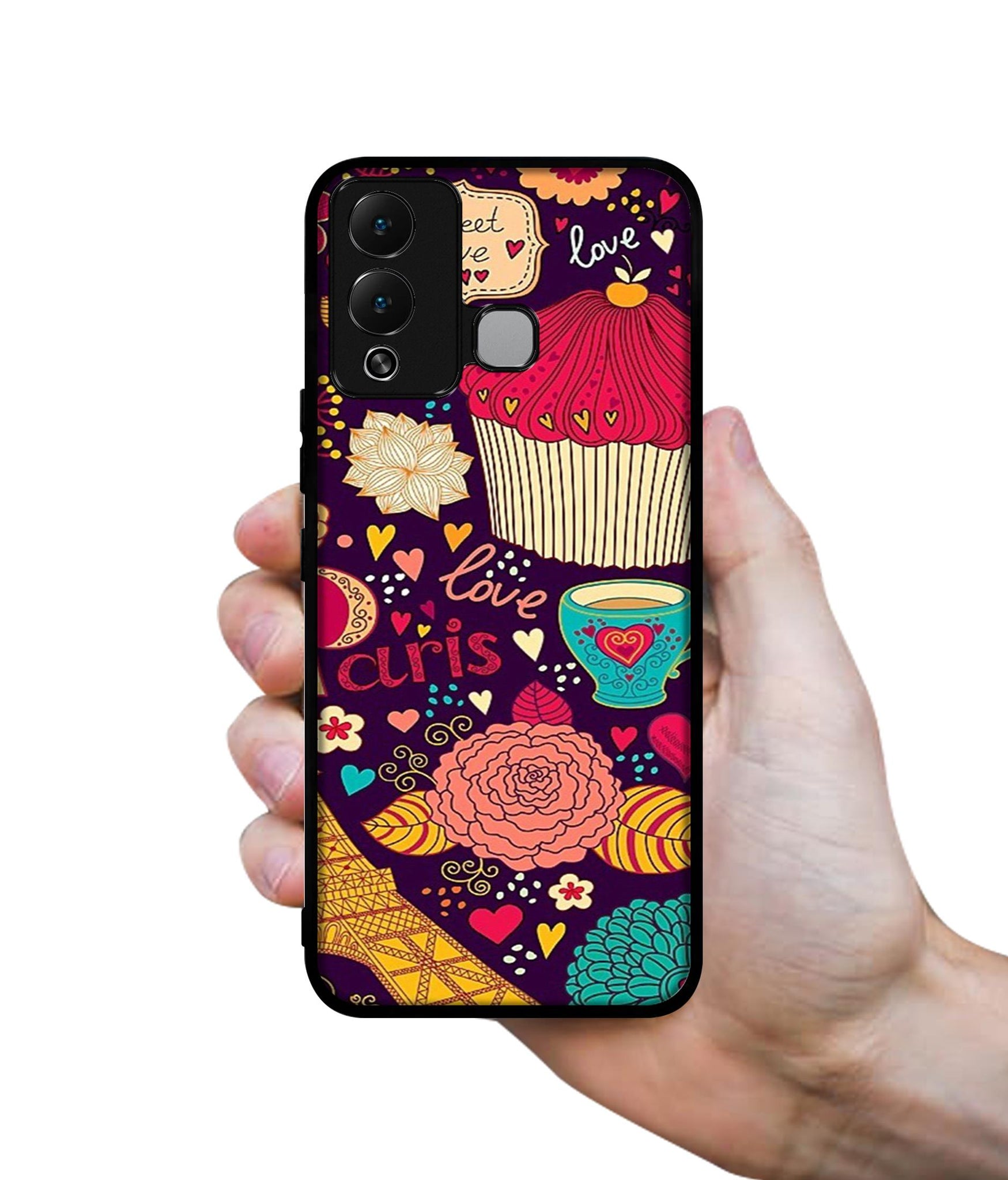 Paris Flower Love Designer 2D Printed Back Case Cover for Infinix Hot 12 Play 4G
