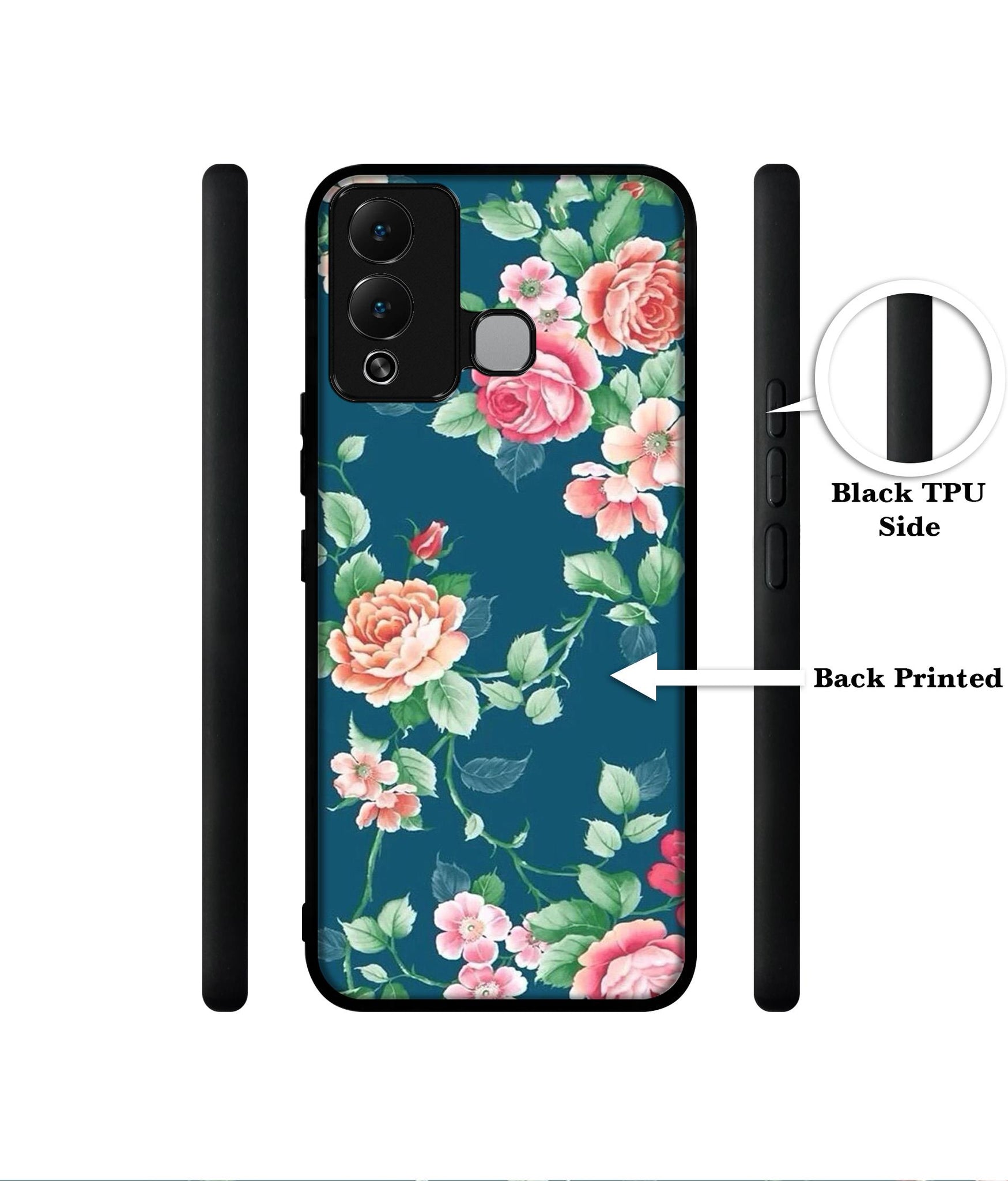Vintage Floral Designer 2D Printed Back Case Cover for Infinix Hot 12 Play 4G