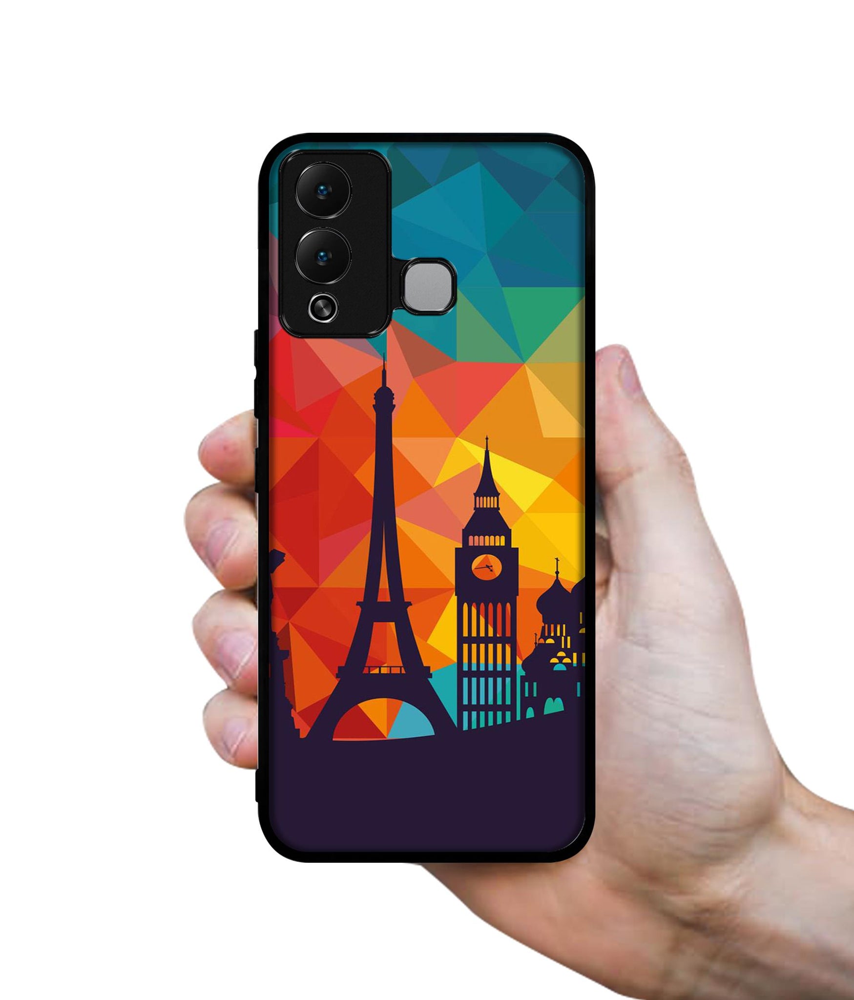 Colored Paris Designer 2D Printed Back Case Cover for Infinix Hot 12 Play 4G