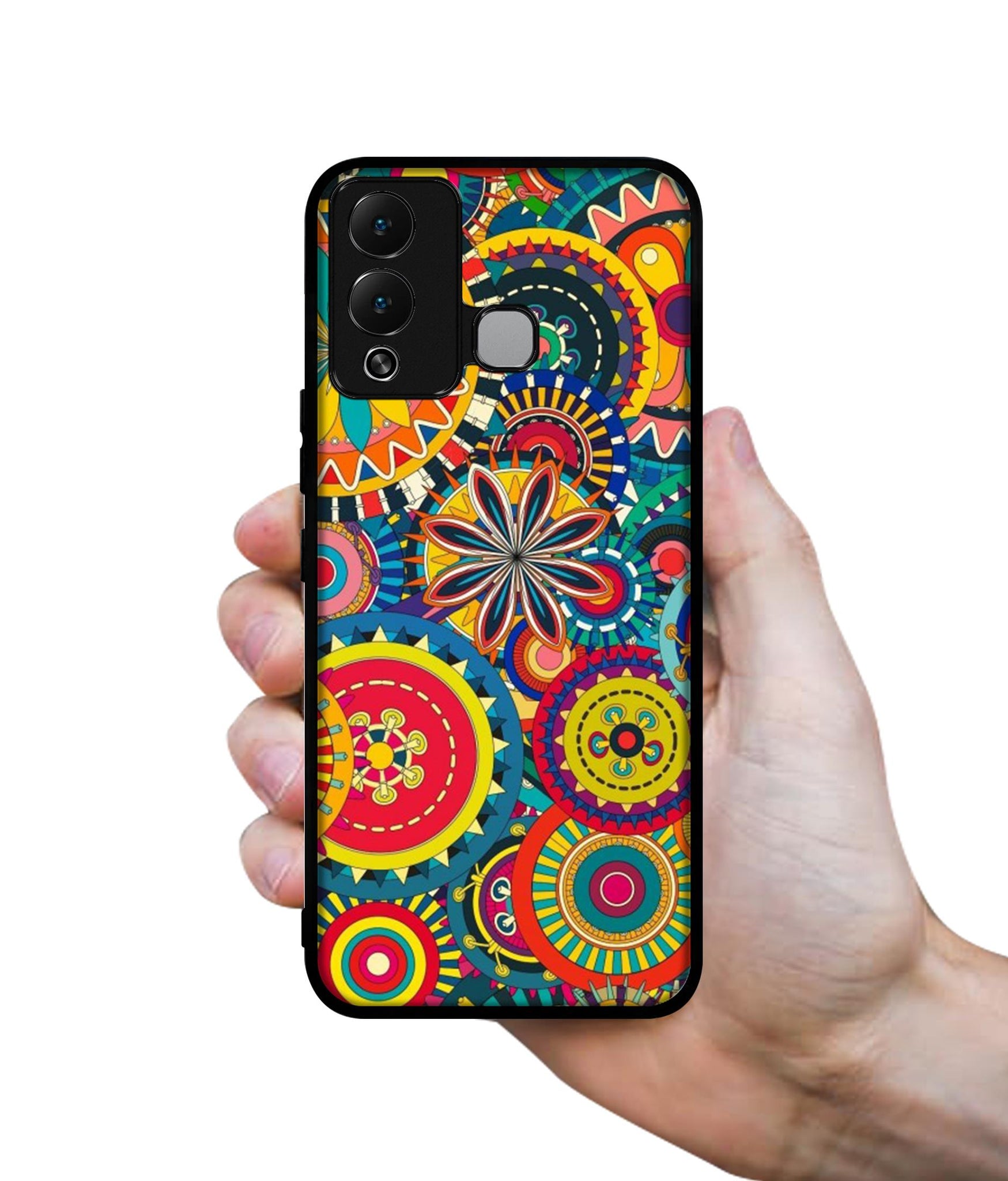 Ring Pattern Print Designer 2D Printed Back Case Cover for Infinix Hot 12 Play 4G