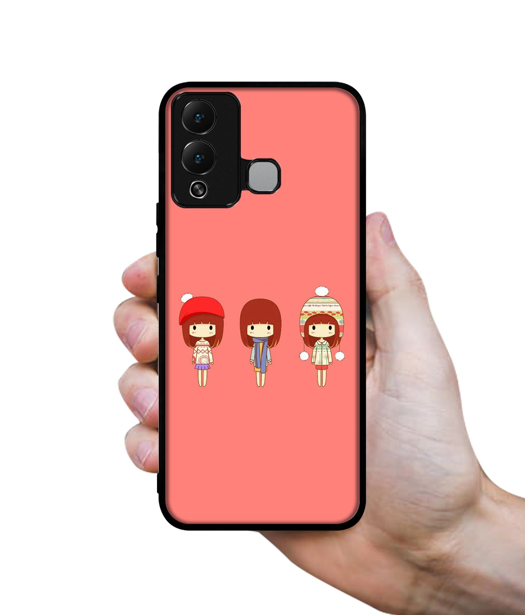 Cute Girls Designer 2D Printed Back Case Cover for Infinix Hot 12 Play 4G