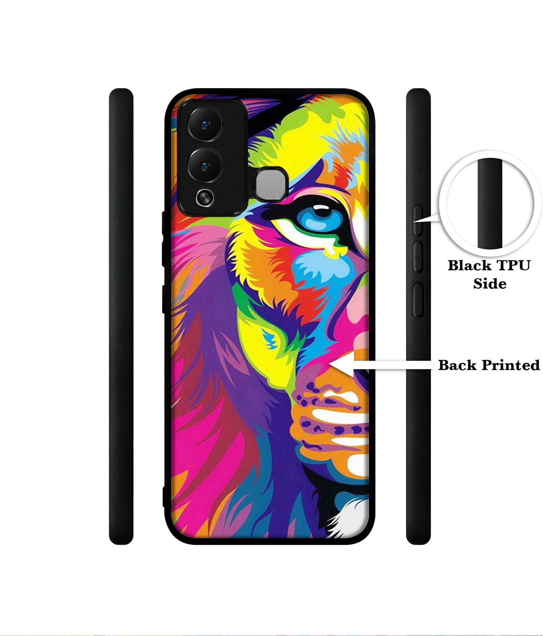 Lion Designer 2D Printed Back Case Cover for Infinix Hot 12 Play 4G