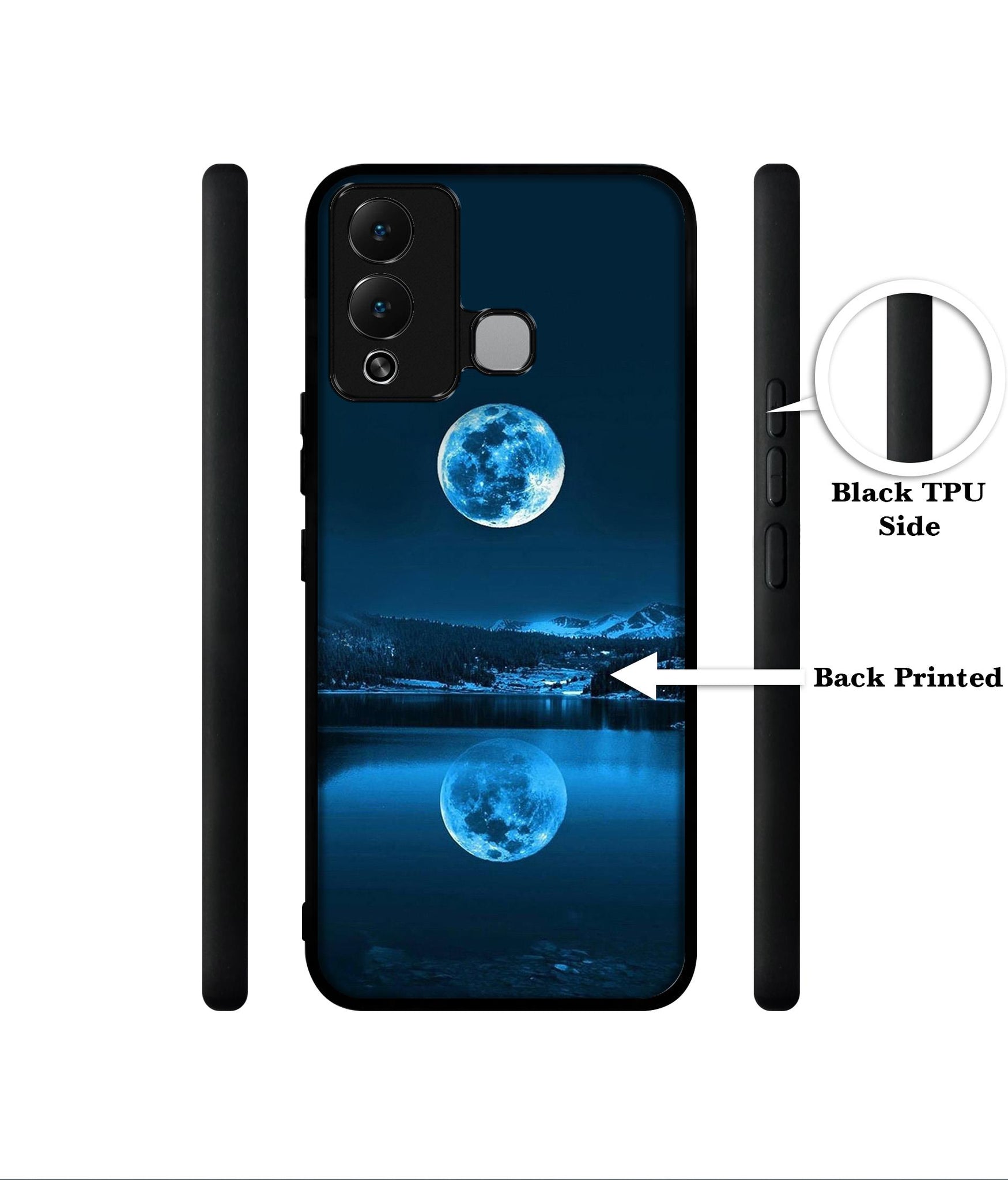Moon Pattern Print Designer 2D Printed Back Case Cover for Infinix Hot 12 Play 4G