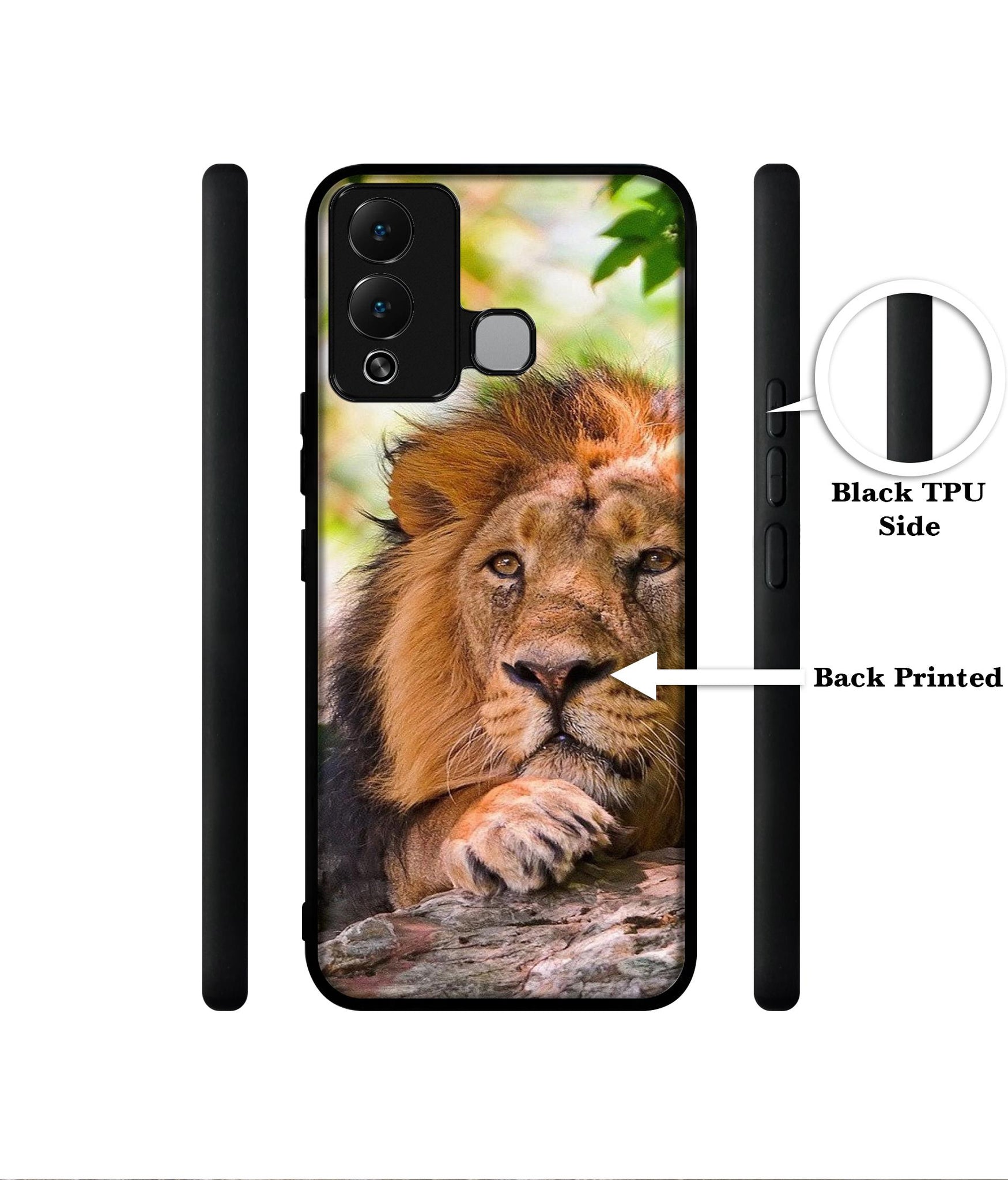 Tiger Pattern Print Designer 2D Printed Back Case Cover for Infinix Hot 12 Play 4G