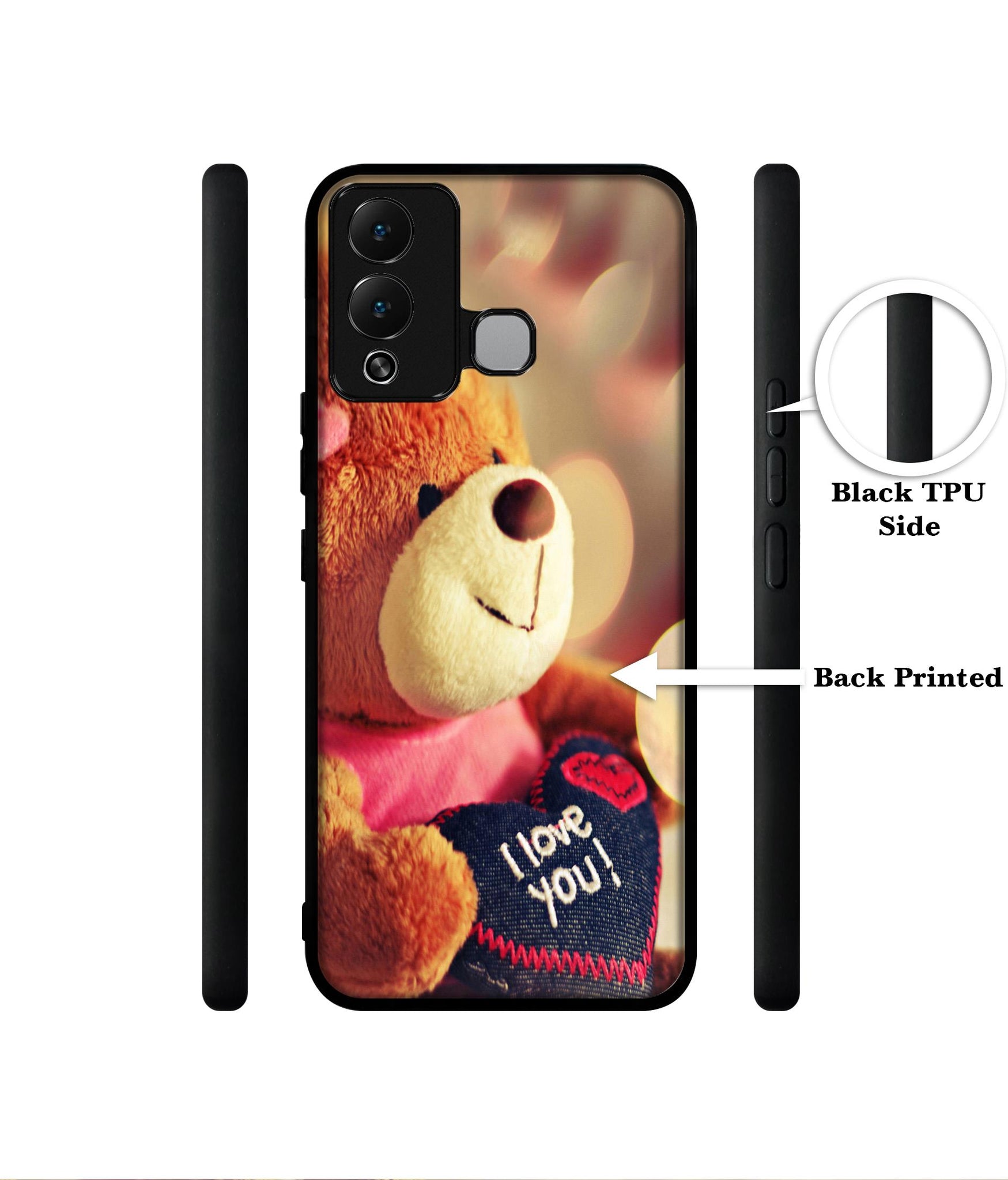 Teddy Bear Designer 2D Printed Back Case Cover for Infinix Hot 12 Play 4G