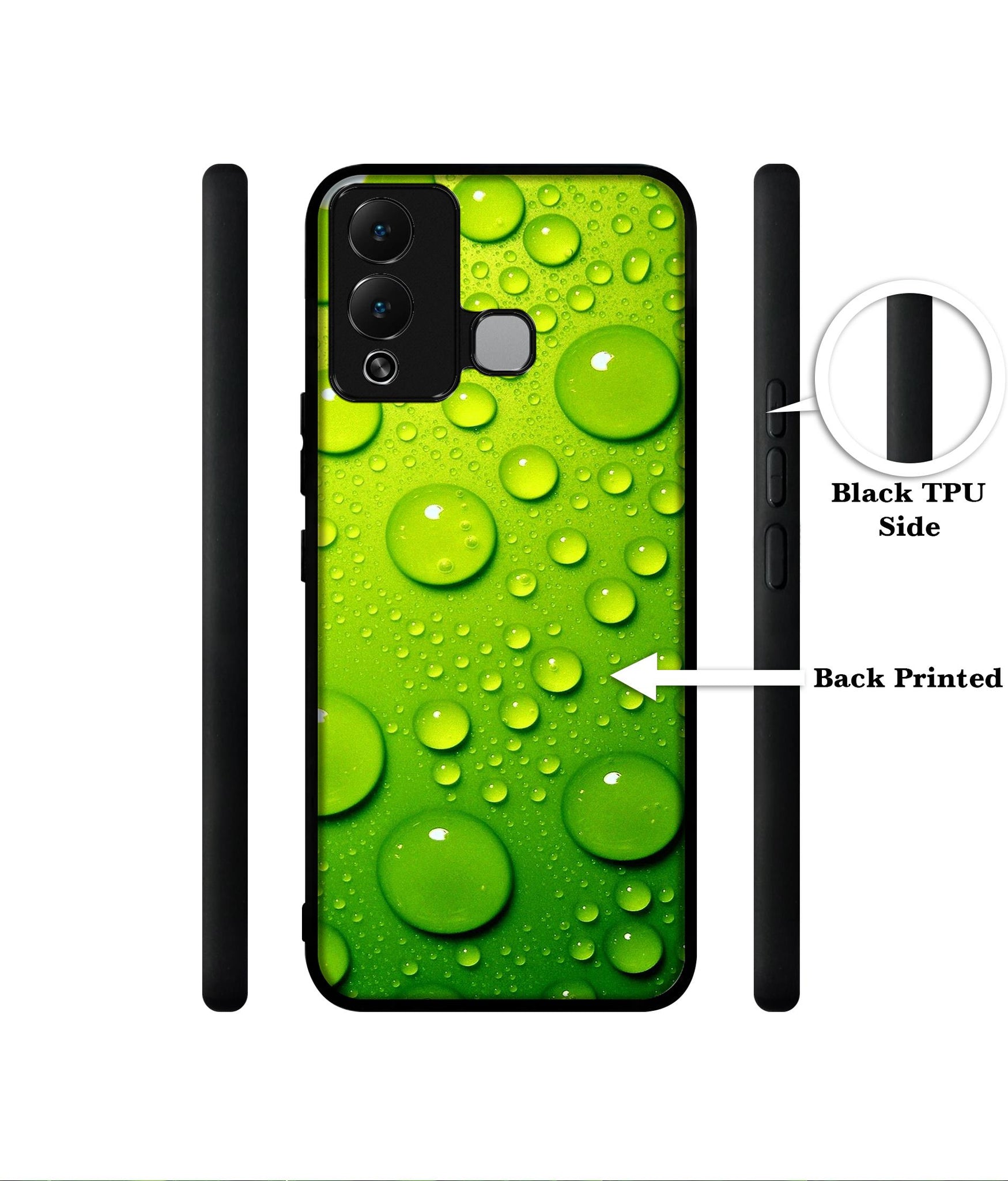Green Bubbles Designer 2D Printed Back Case Cover for Infinix Hot 12 Play 4G