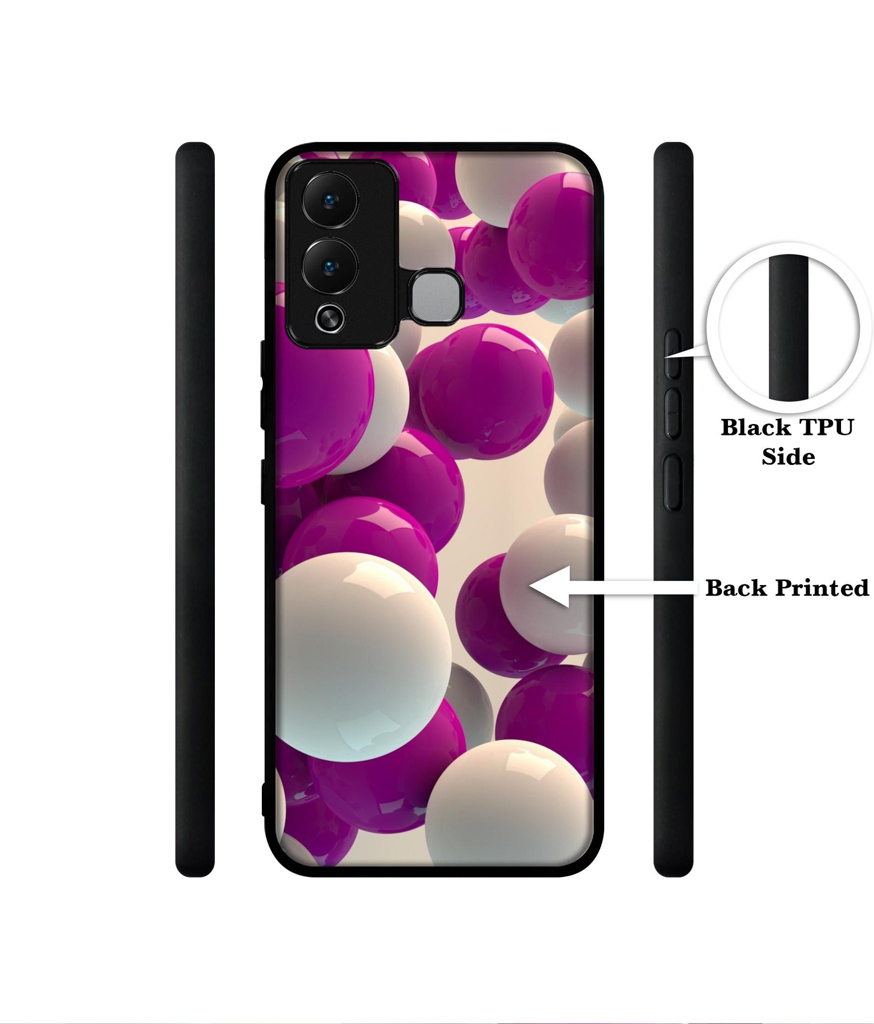 3D Balloons Designer 2D Printed Back Case Cover for Infinix Hot 12 Play 4G