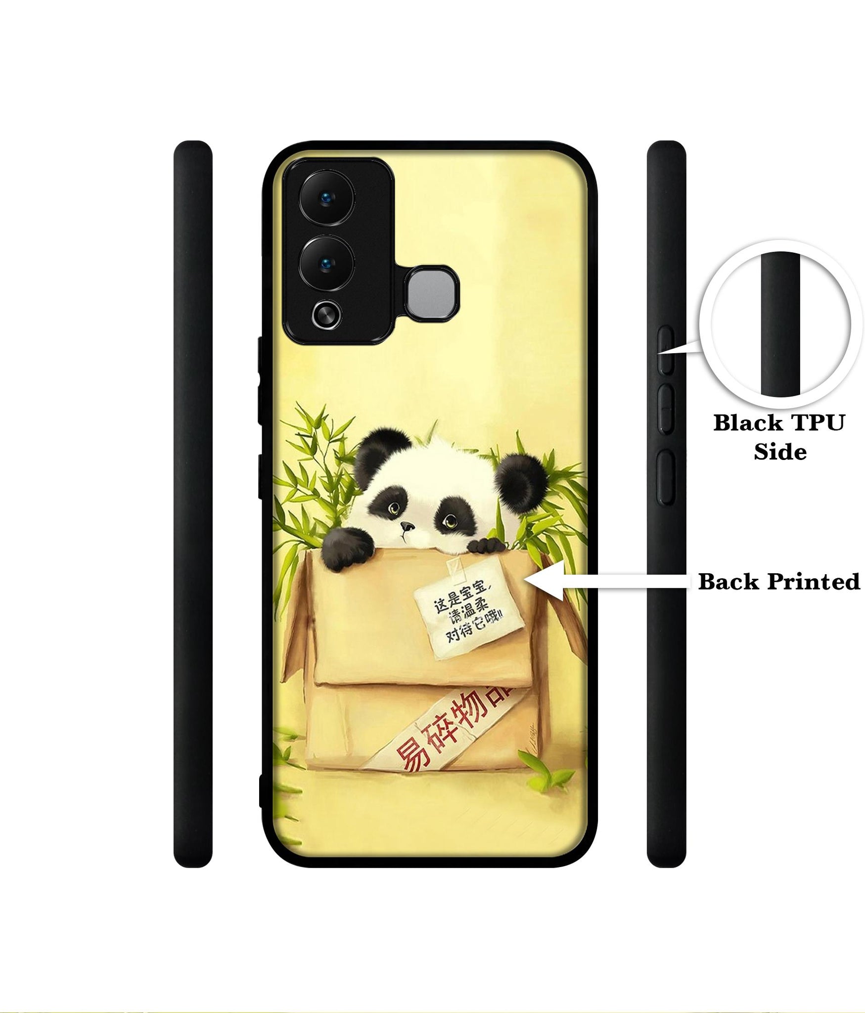 Panda In Box Designer 2D Printed Back Case Cover for Infinix Hot 12 Play 4G