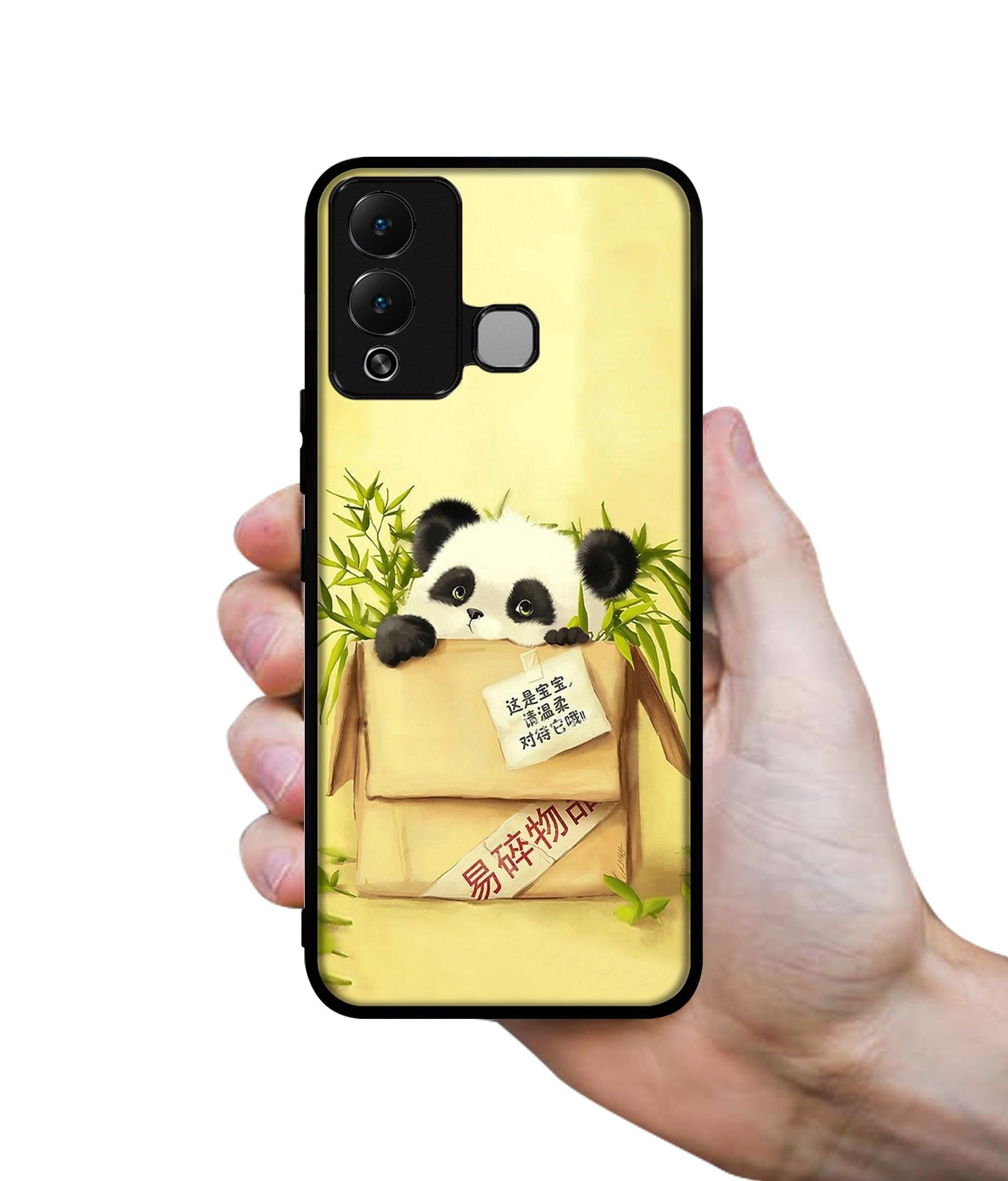 Panda In Box Designer 2D Printed Back Case Cover for Infinix Hot 12 Play 4G