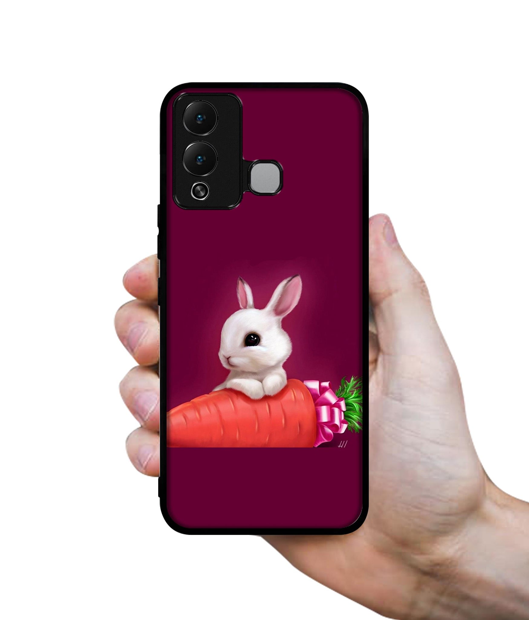 Bunny With Carrot Designer 2D Printed Back Case Cover for Infinix Hot 12 Play 4G