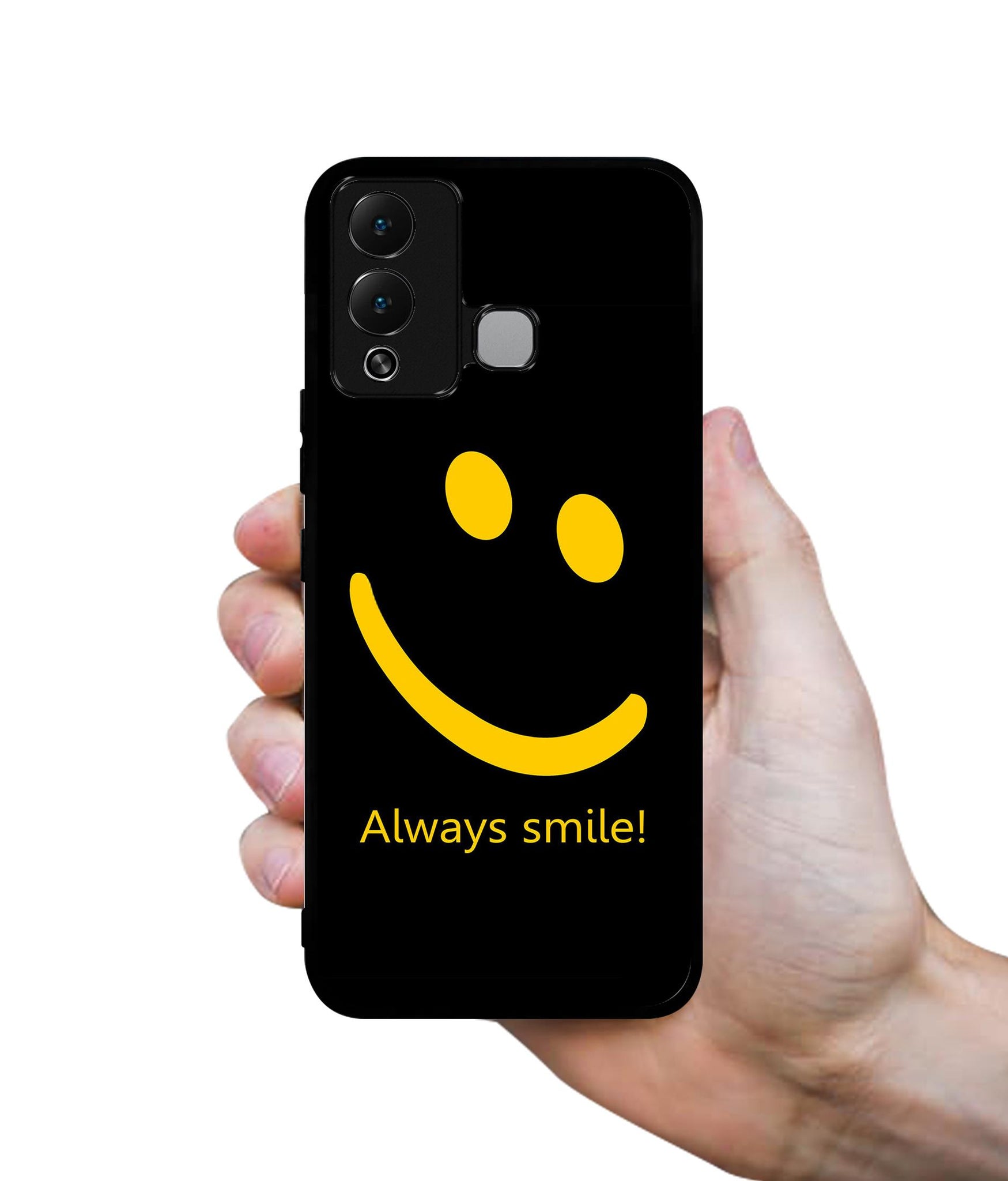 Always Smile Quote Designer 2D Printed Back Case Cover for Infinix Hot 12 Play 4G