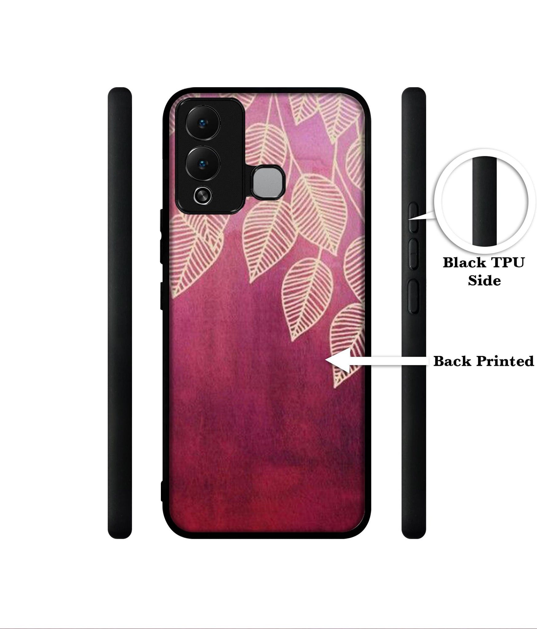 Leaf Pattern Designer 2D Printed Back Case Cover for Infinix Hot 12 Play 4G
