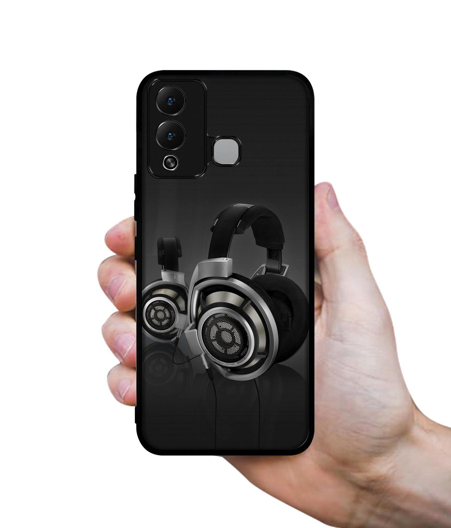 Head Phone Designer 2D Printed Back Case Cover for Infinix Hot 12 Play 4G