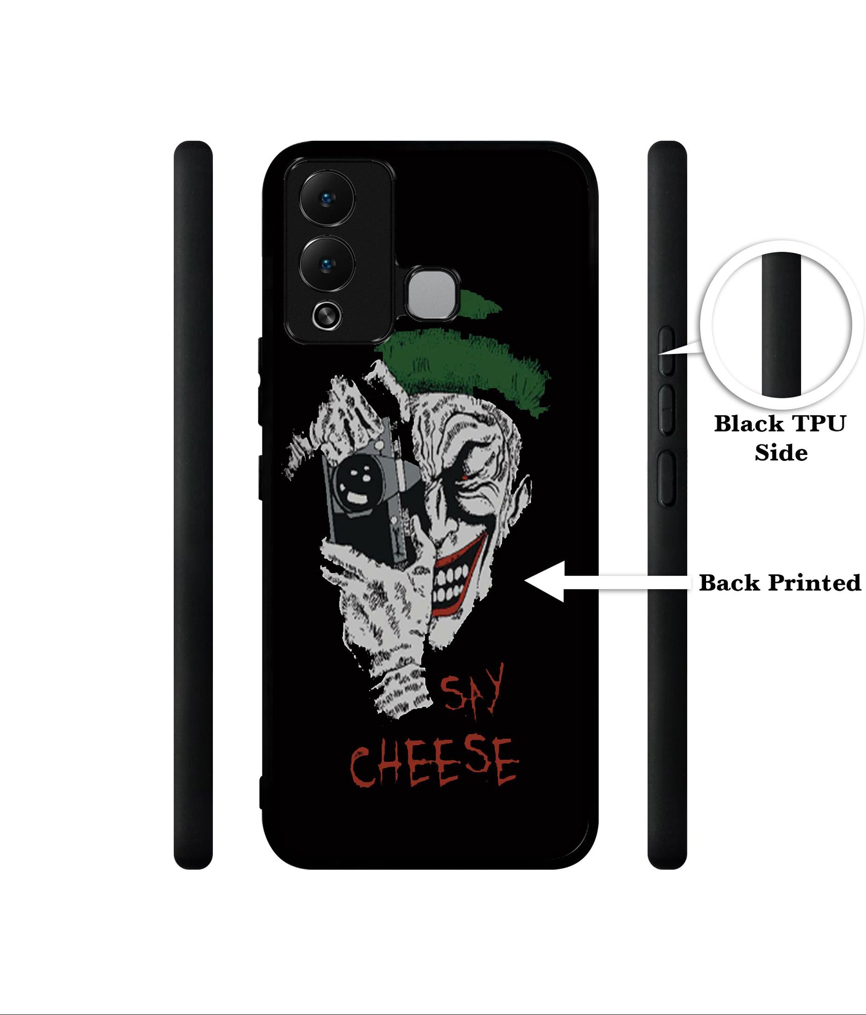 Joker Say Cheese Designer 2D Printed Back Case Cover for Infinix Hot 12 Play 4G