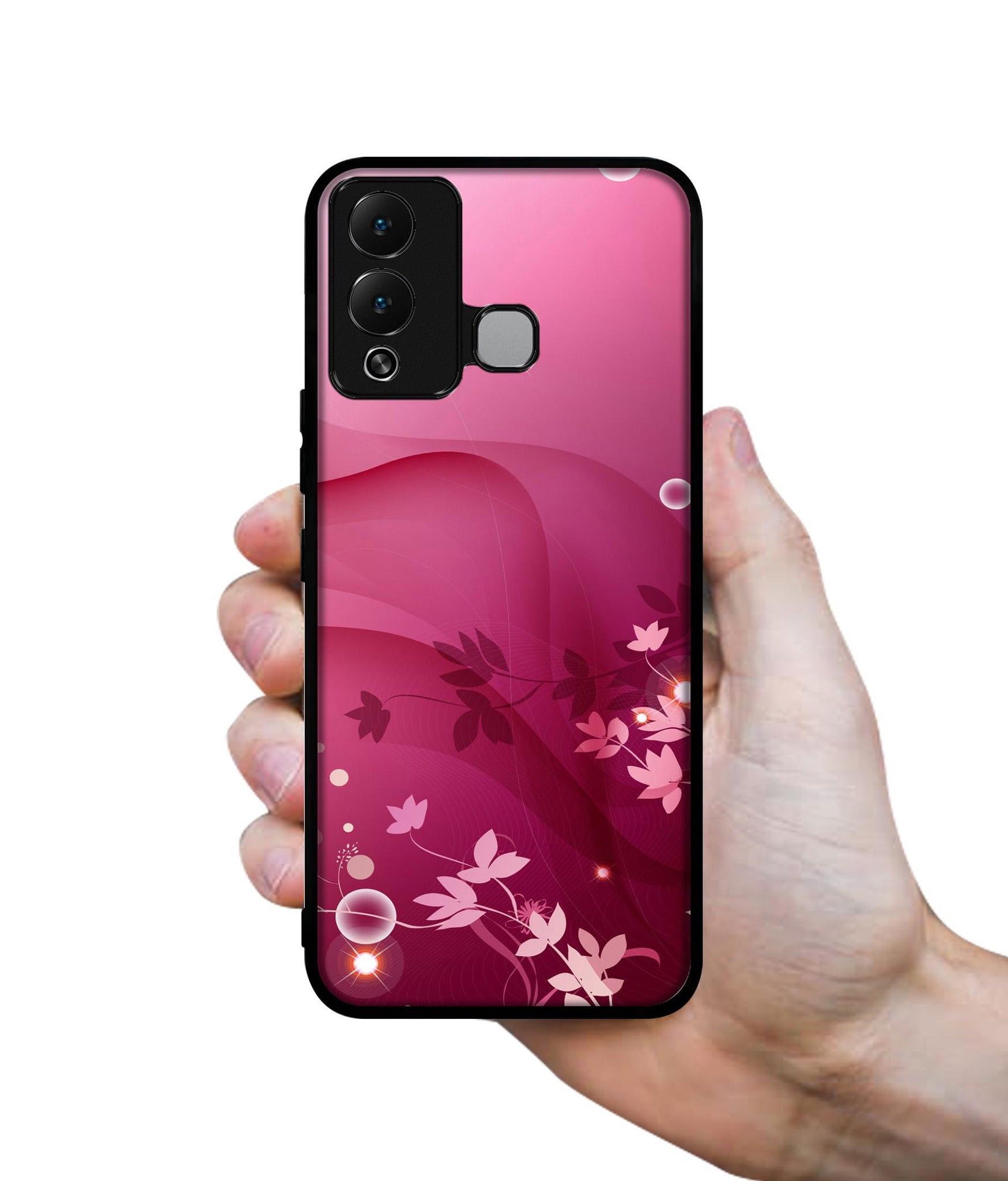 Pink Abstract Designer 2D Printed Back Case Cover for Infinix Hot 12 Play 4G