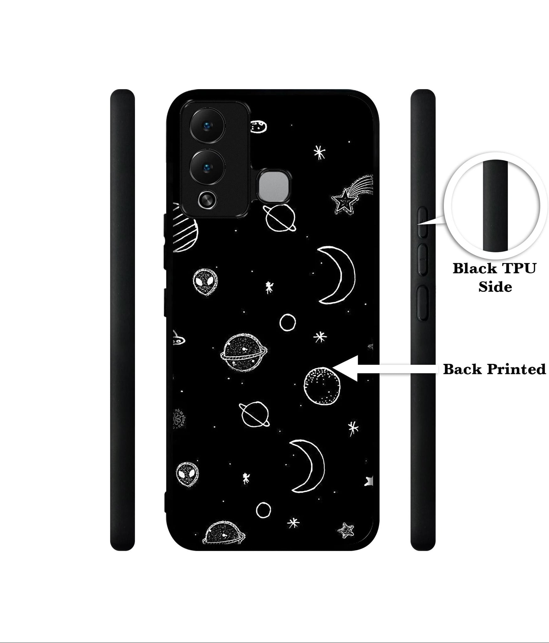 Space Stars Universe Designer 2D Printed Back Case Cover for Infinix Hot 12 Play 4G