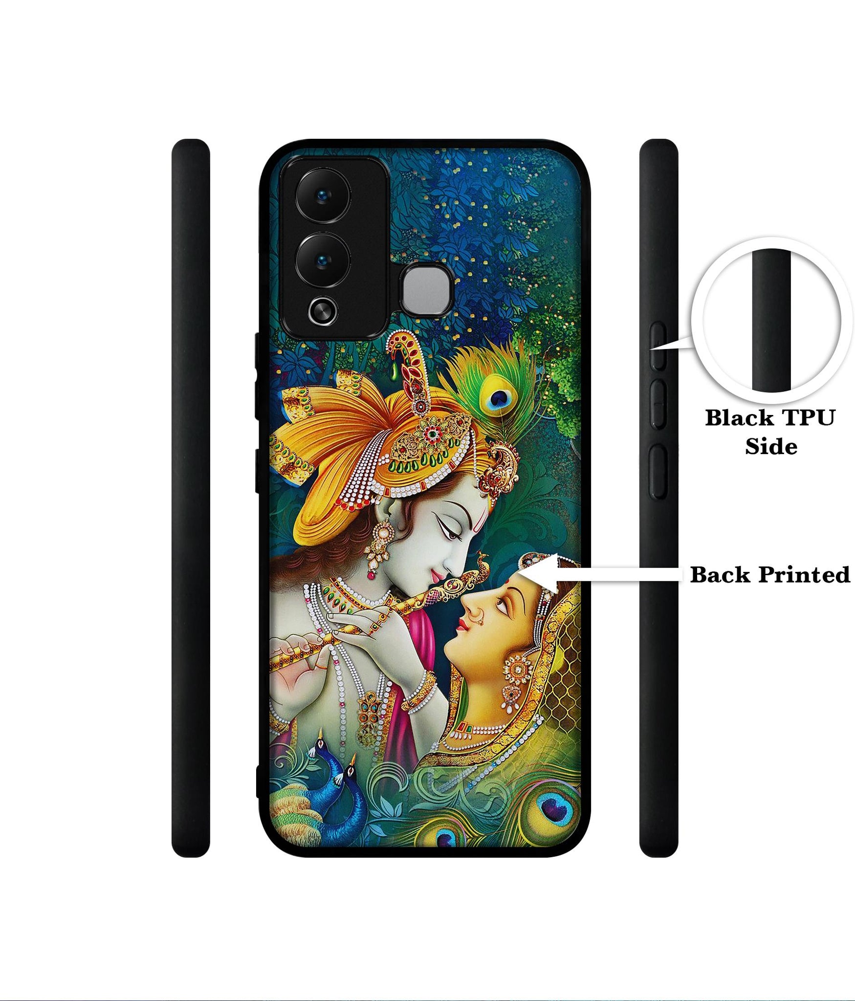 Radha Kishan Love Designer 2D Printed Back Case Cover for Infinix Hot 12 Play 4G