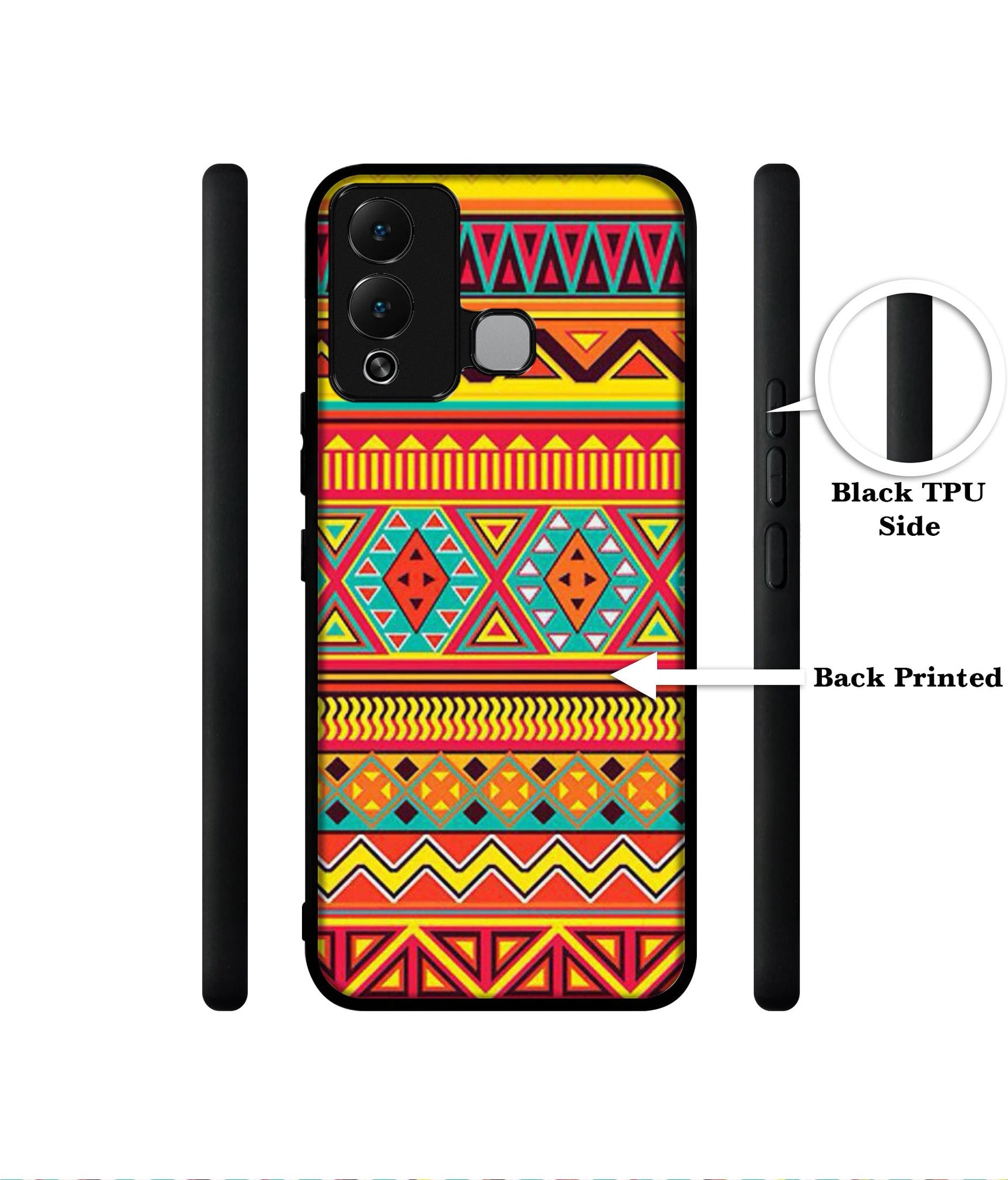 Artistic Rangoli Designer 2D Printed Back Case Cover for Infinix Hot 12 Play 4G
