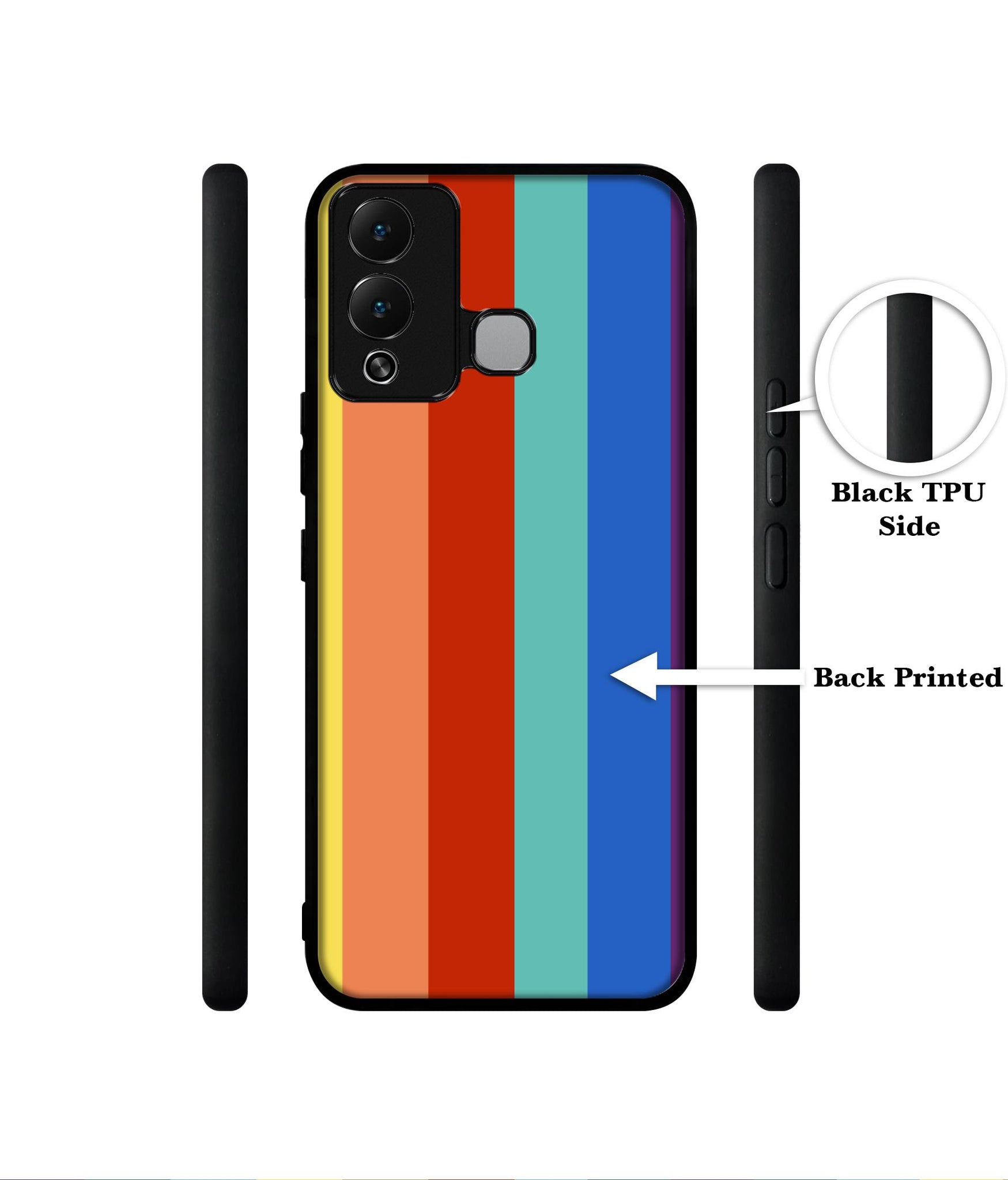 Rainbow Colors Designer 2D Printed Back Case Cover for Infinix Hot 12 Play 4G