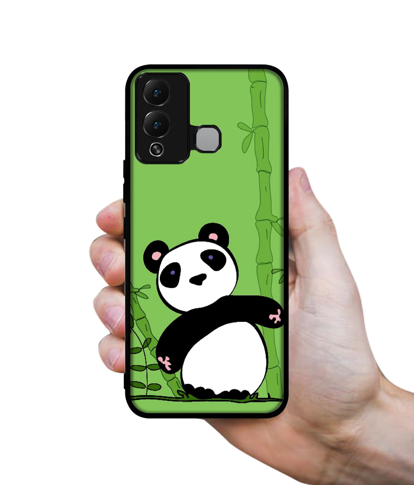 Panda with Bamboo Designer 2D Printed Back Case Cover for Infinix Hot 12 Play 4G