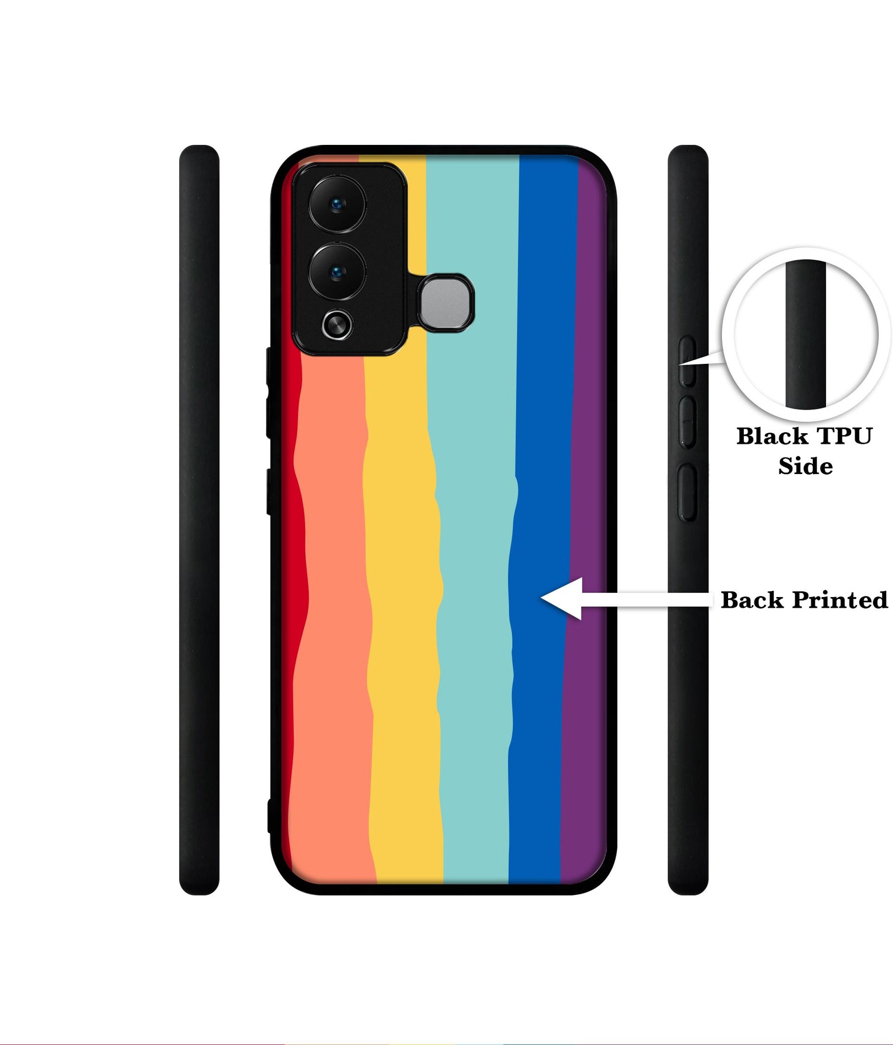 Rainbow Designer 2D Printed Back Case Cover for Infinix Hot 12 Play 4G