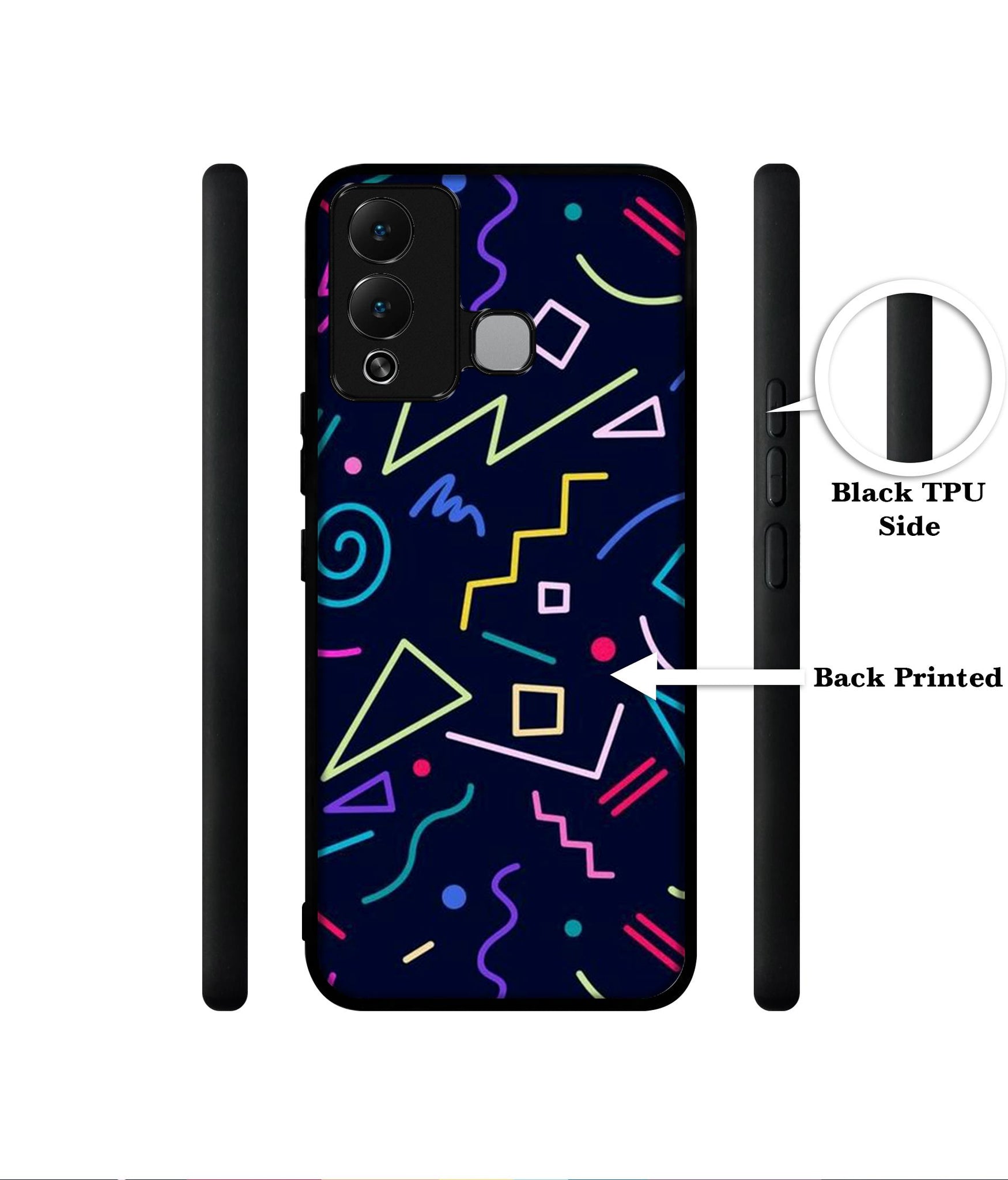 Retro Abstract Designer 2D Printed Back Case Cover for Infinix Hot 12 Play 4G