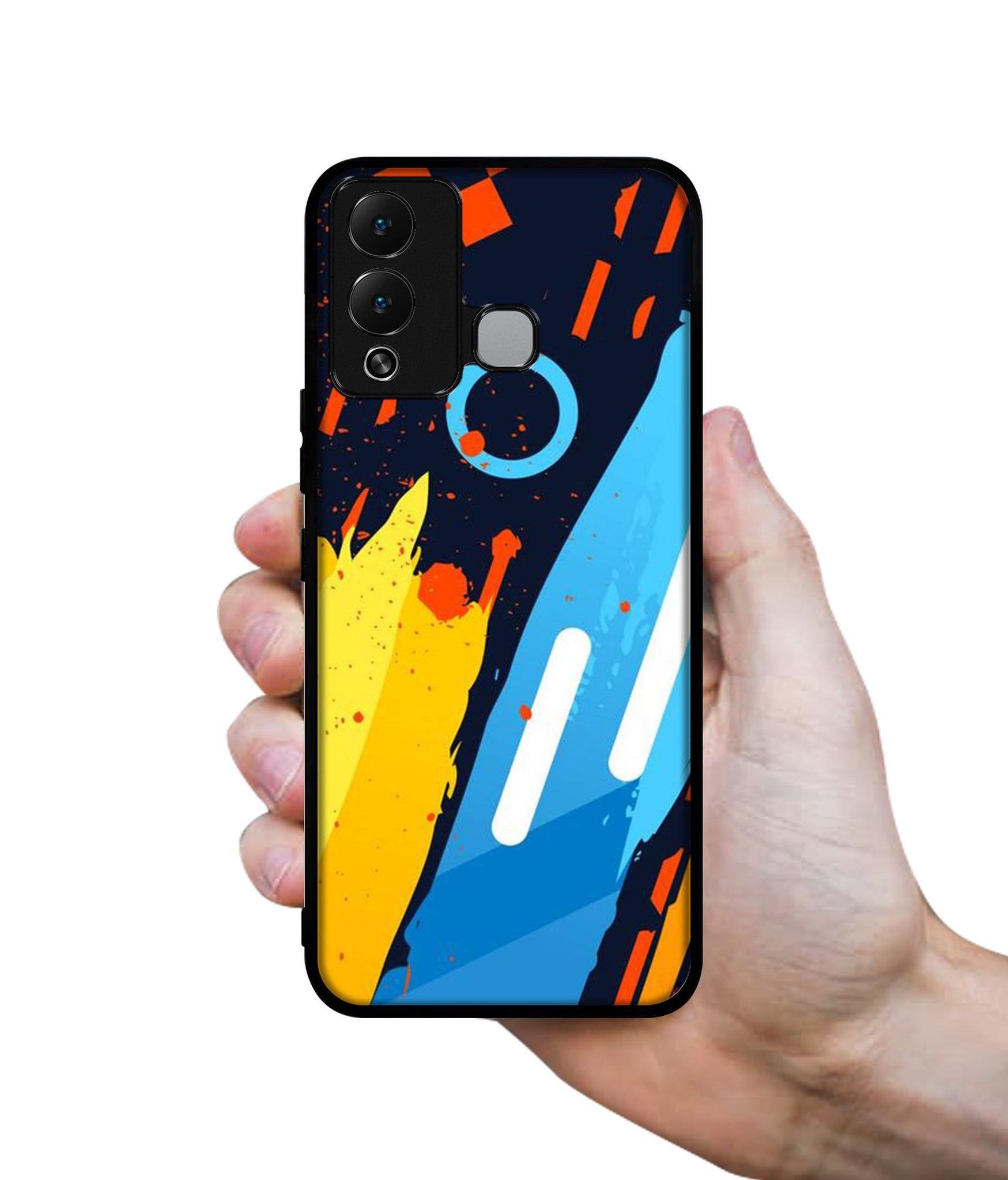 Abstract Stripes Geometric Figures Designer 2D Printed Back Case Cover for Infinix Hot 12 Play 4G