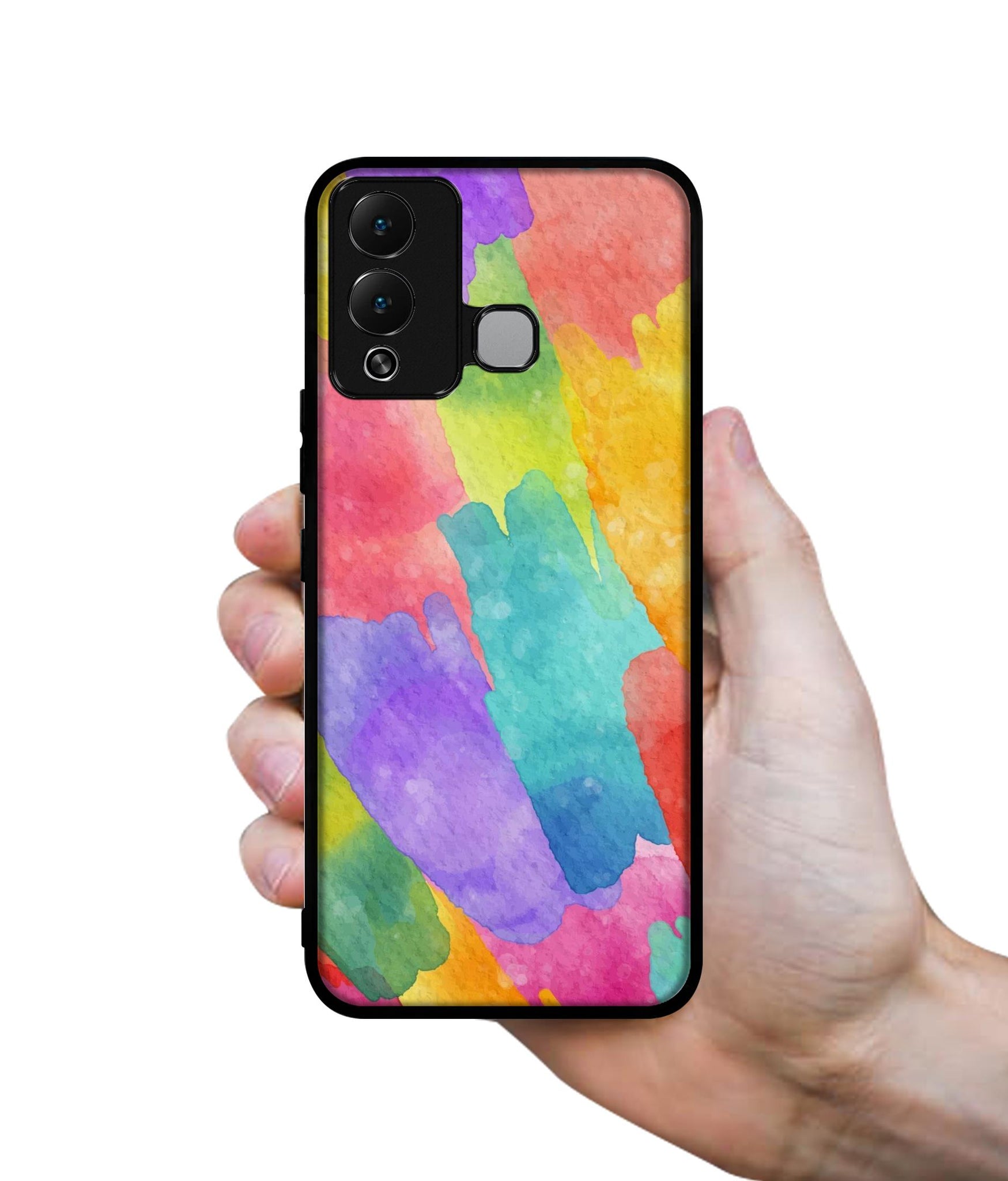 Water Paint Colorful Abstract Designer 2D Printed Back Case Cover for Infinix Hot 12 Play 4G