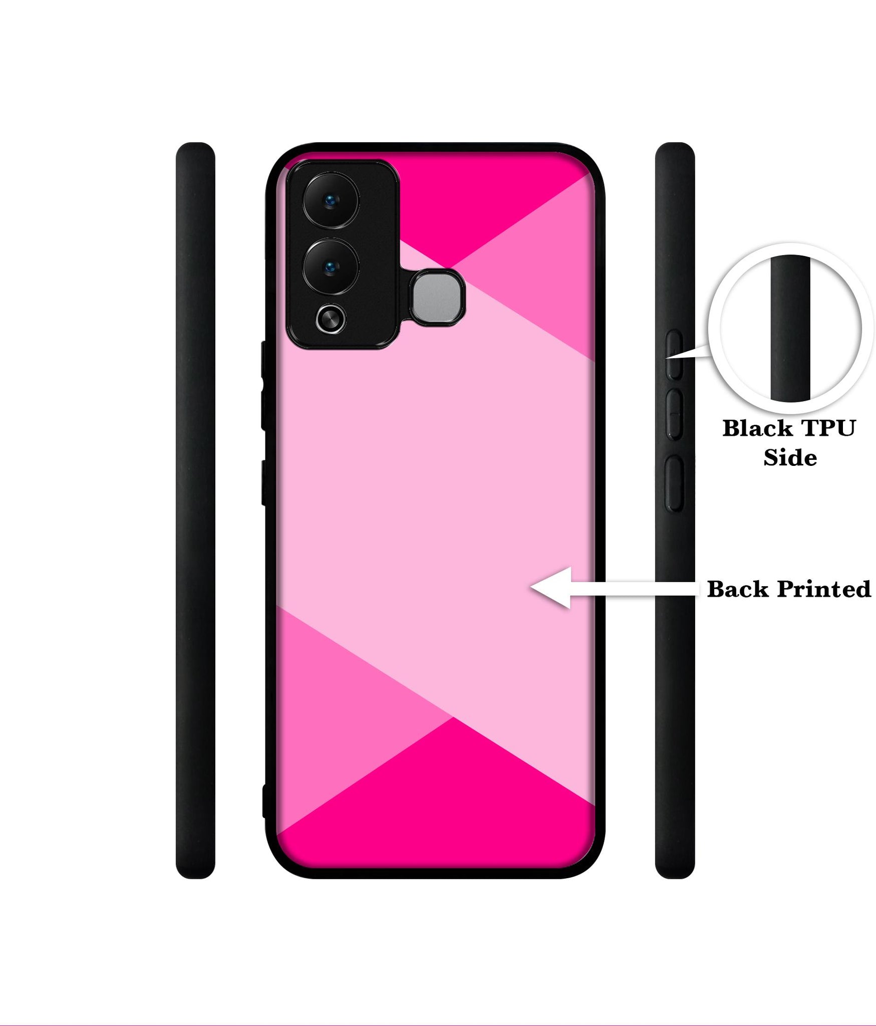 Pink Cross Vector Designer 2D Printed Back Case Cover for Infinix Hot 12 Play 4G
