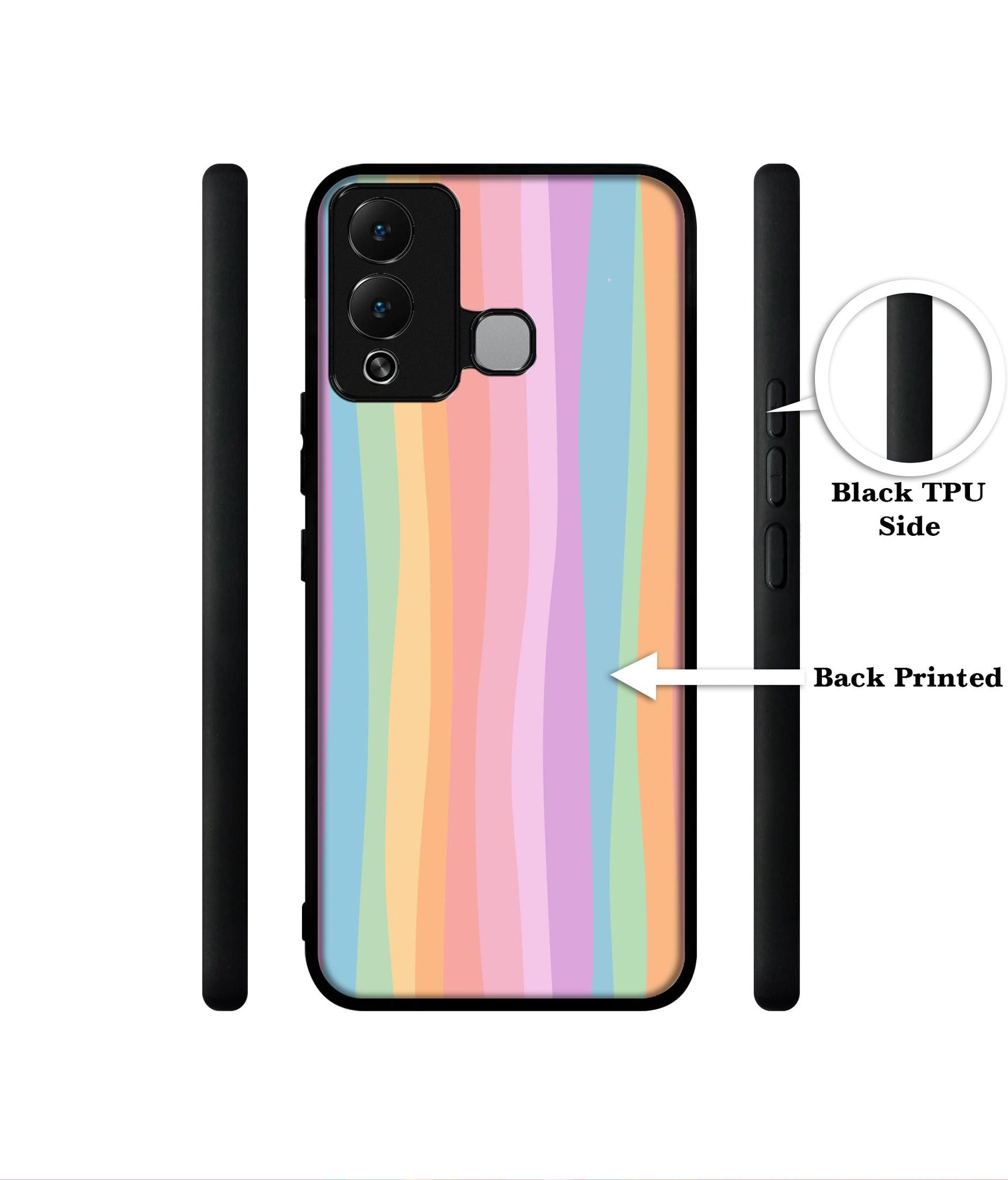 Cool Rainbow Designer 2D Printed Back Case Cover for Infinix Hot 12 Play 4G