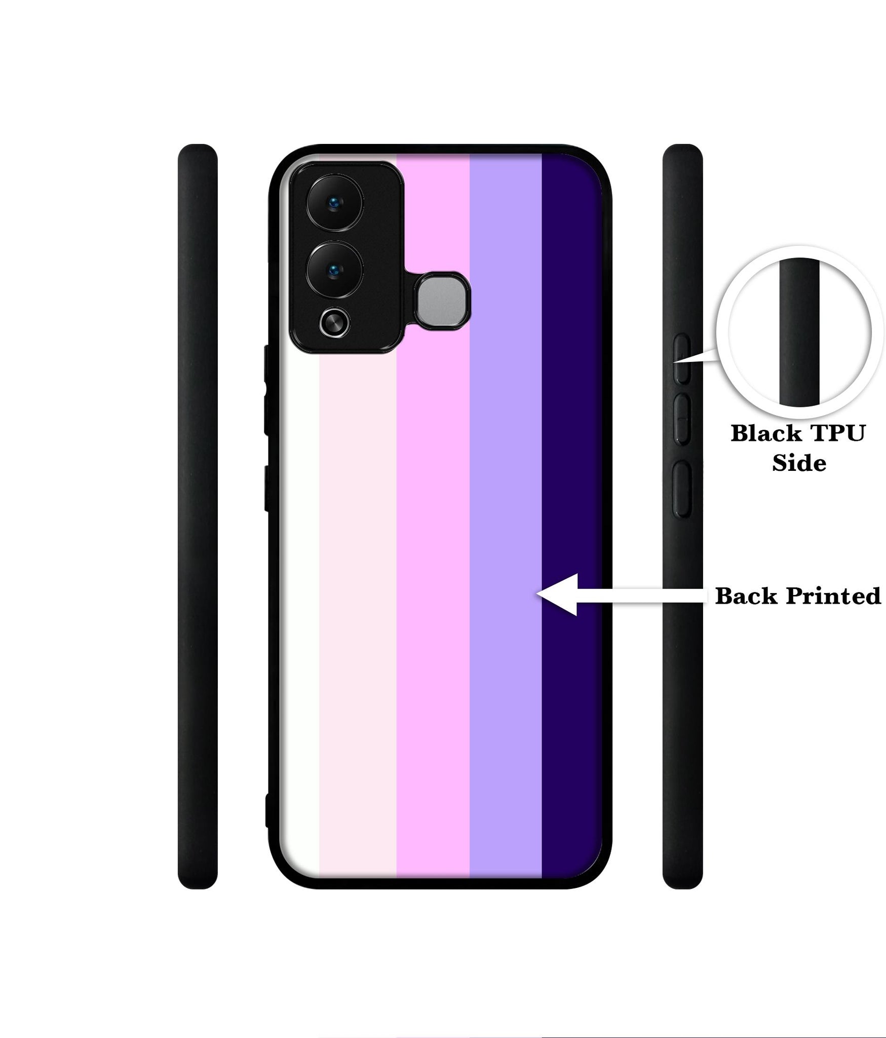 Pink and Purple Lines Designer 2D Printed Back Case Cover for Infinix Hot 12 Play 4G