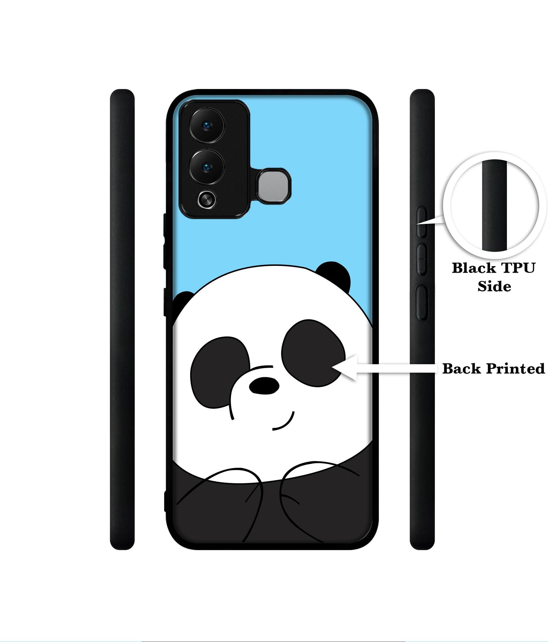 Cute Panda Designer 2D Printed Back Case Cover for Infinix Hot 12 Play 4G