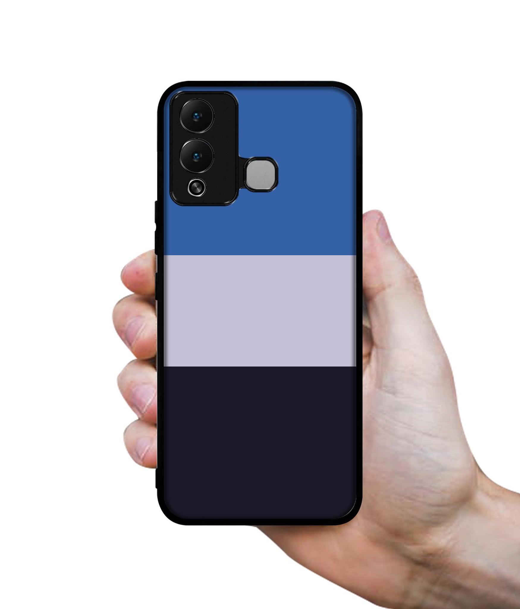 Three Color Stripes Designer 2D Printed Back Case Cover for Infinix Hot 12 Play 4G