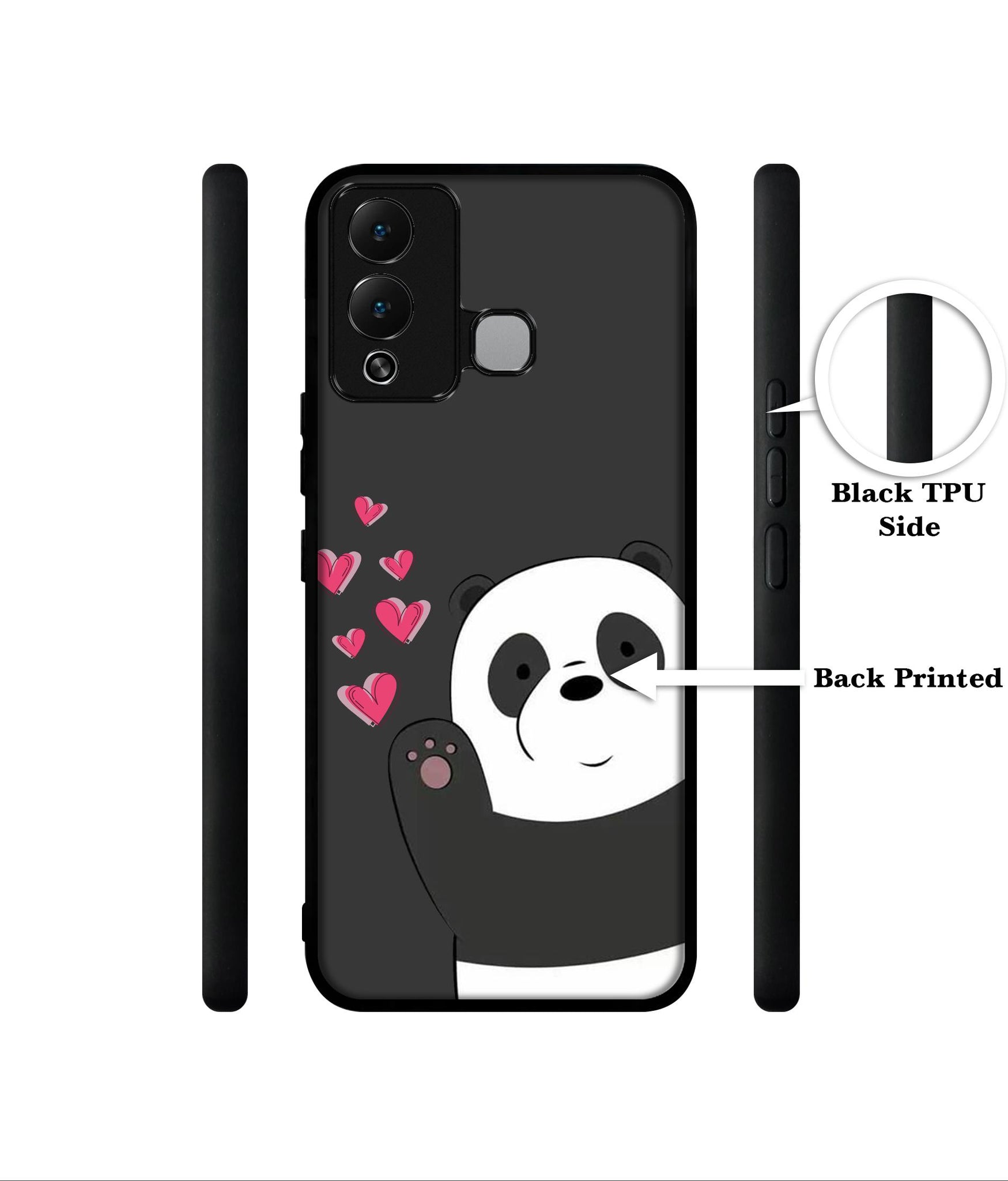 Love Panda Designer 2D Printed Back Case Cover for Infinix Hot 12 Play 4G