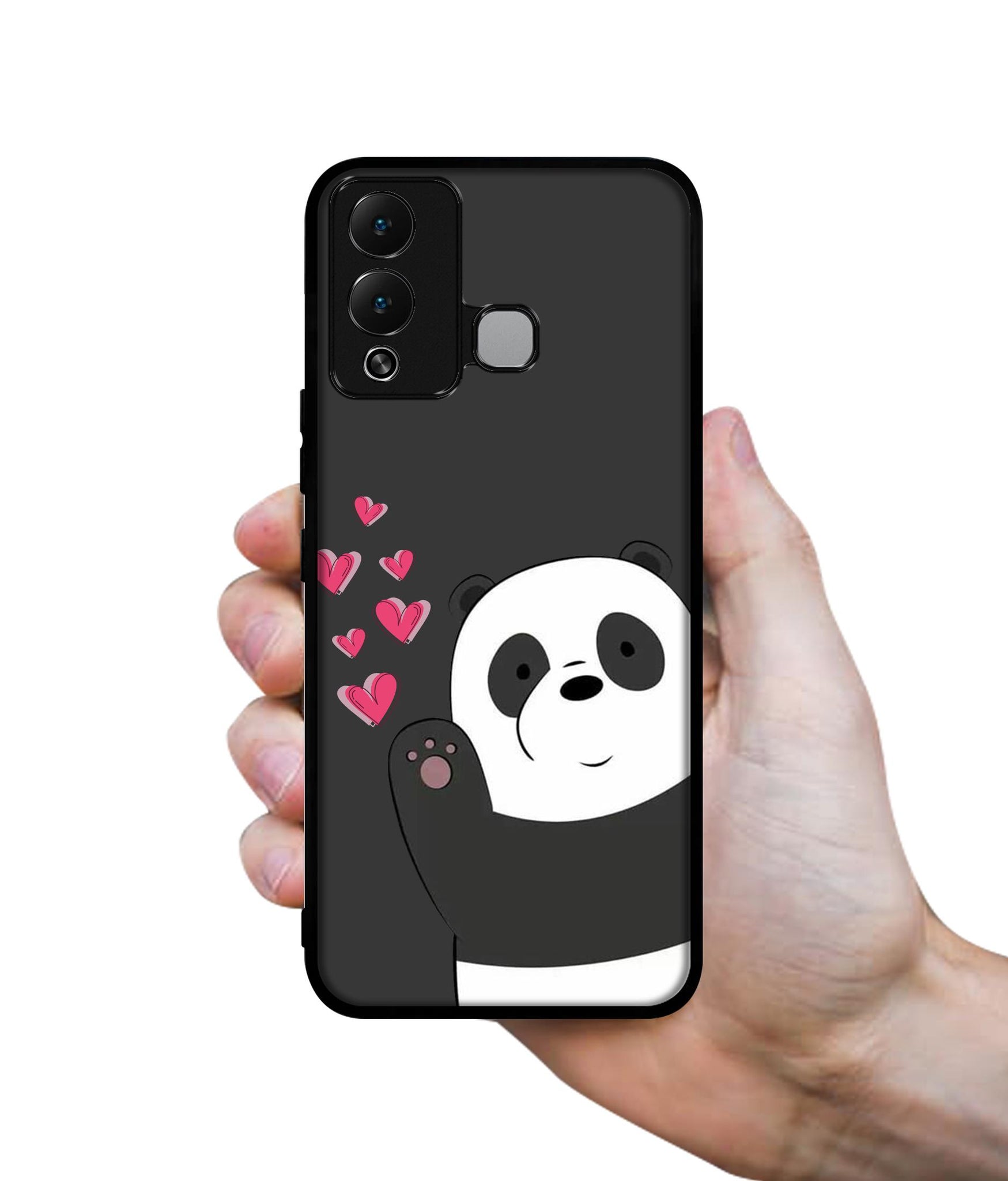 Love Panda Designer 2D Printed Back Case Cover for Infinix Hot 12 Play 4G