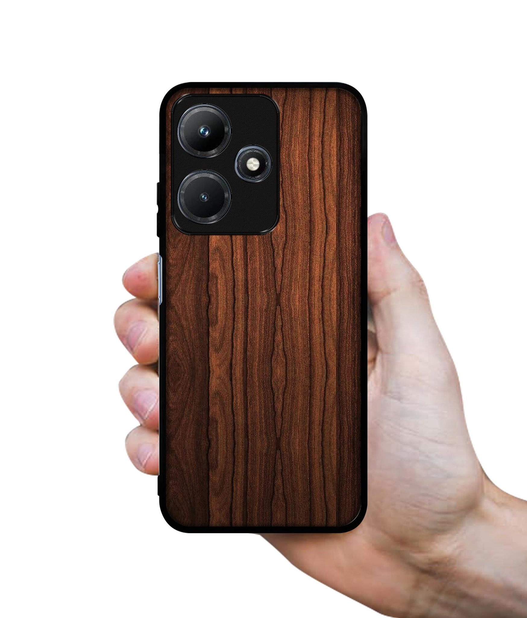 Brown Wooden Texture Designer 2D Printed Back Case Cover for Infinix Hot 30i 4G