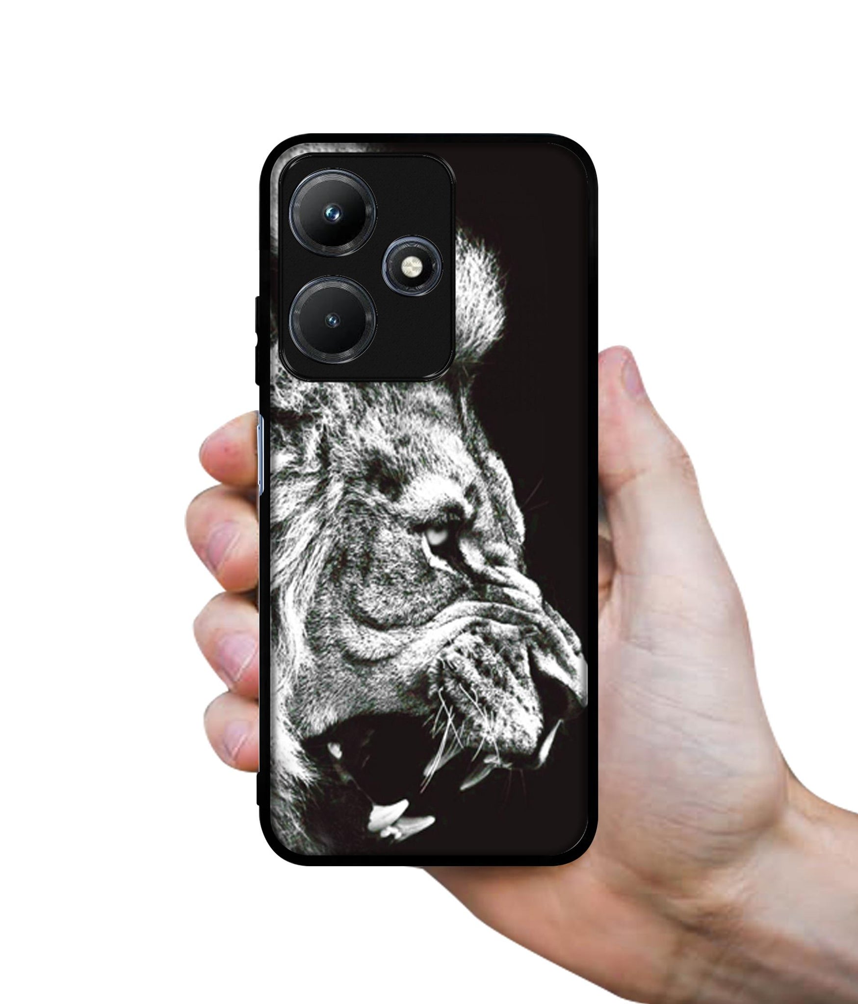 Angry Lion Designer 2D Printed Back Case Cover for Infinix Hot 30i 4G