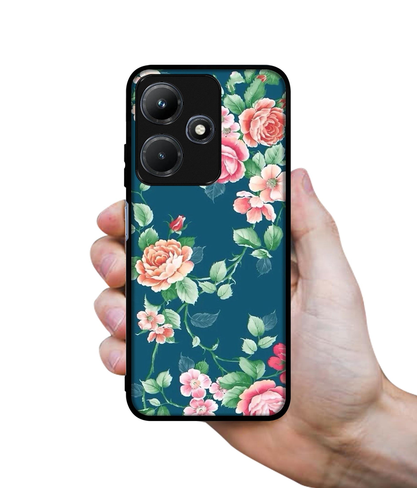 Vintage Floral Designer 2D Printed Back Case Cover for Infinix Hot 30i 4G