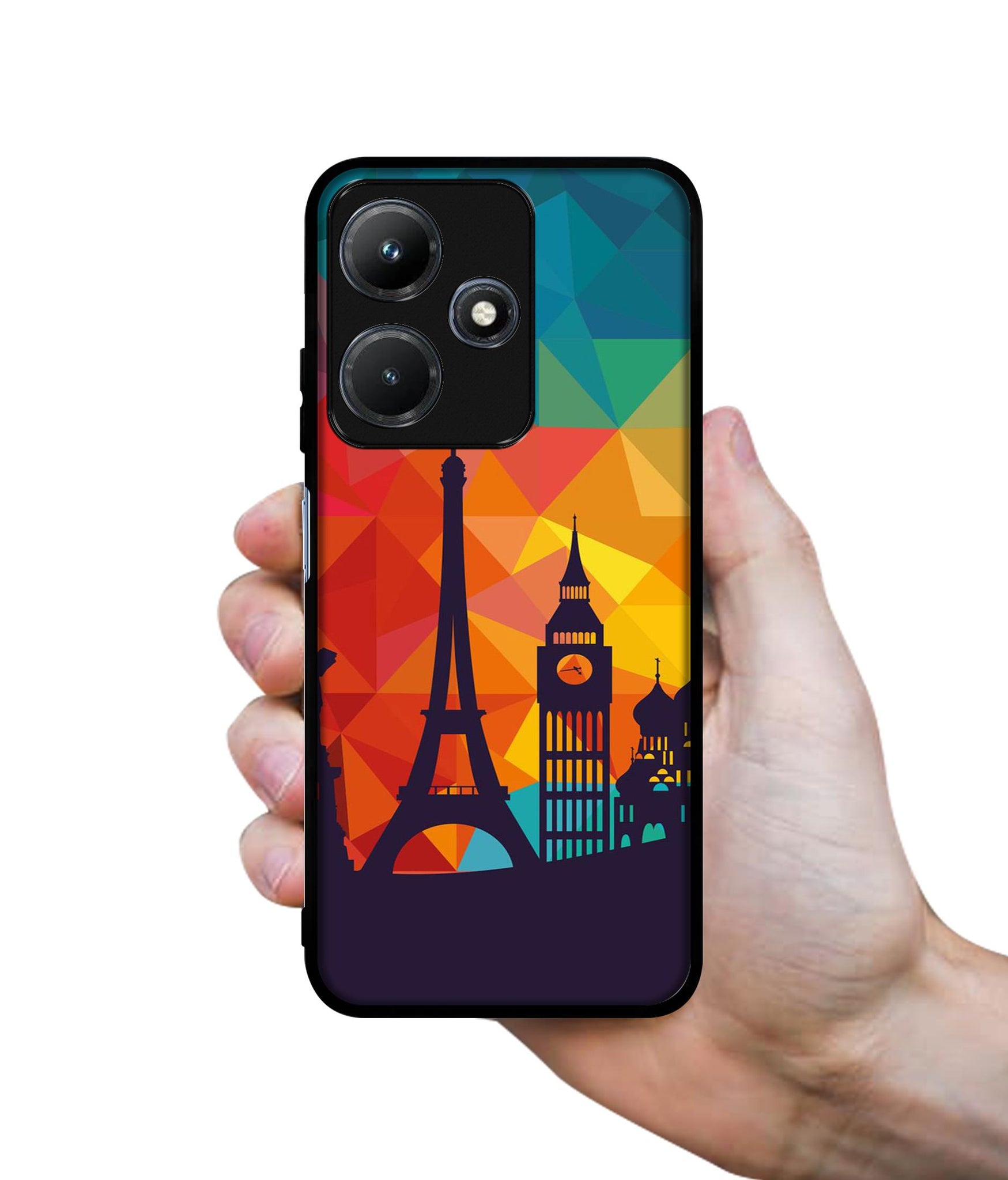 Colored Paris Designer 2D Printed Back Case Cover for Infinix Hot 30i 4G