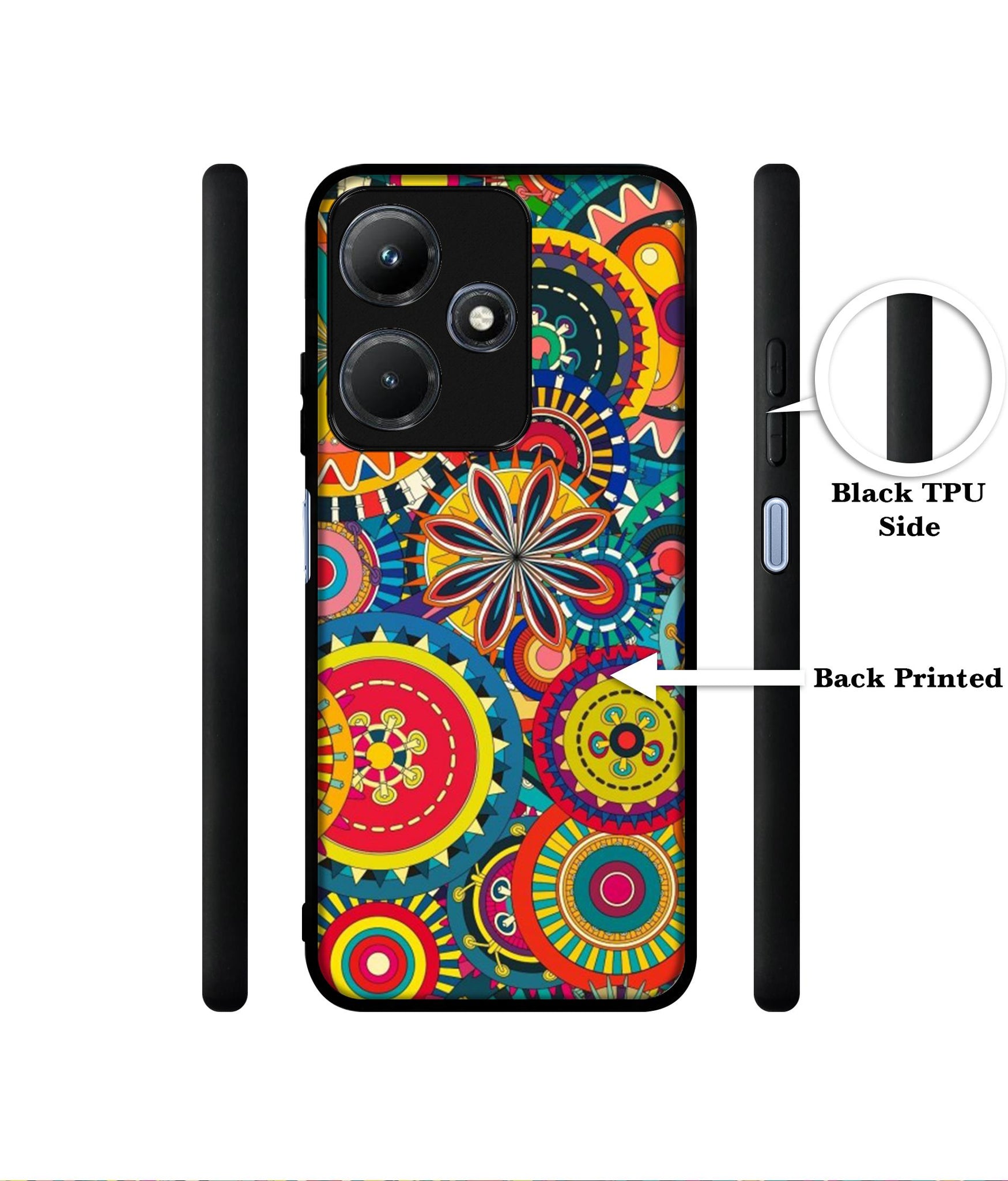 Ring Pattern Print Designer 2D Printed Back Case Cover for Infinix Hot 30i 4G