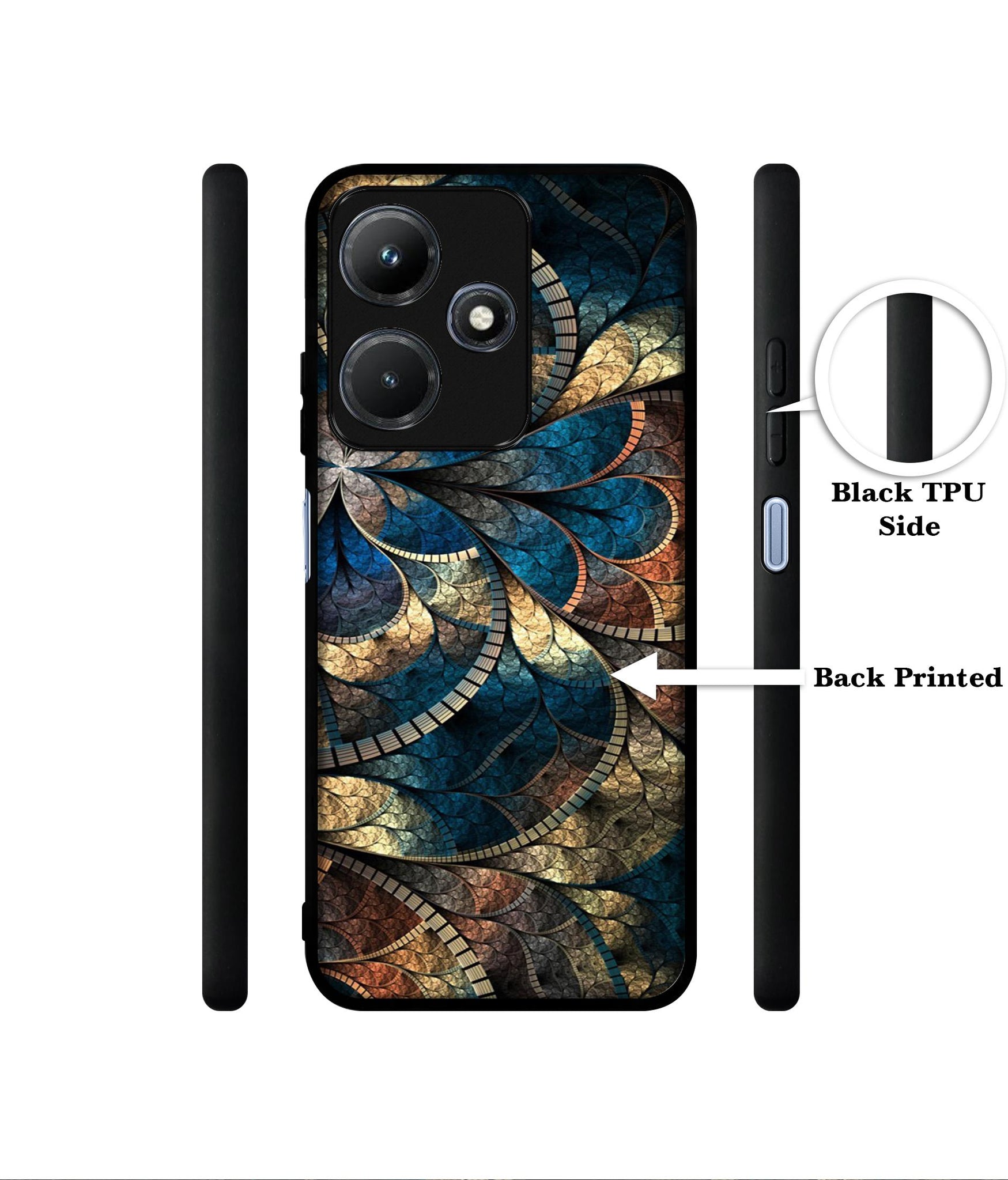 Fractional Pattern Designer 2D Printed Back Case Cover for Infinix Hot 30i 4G