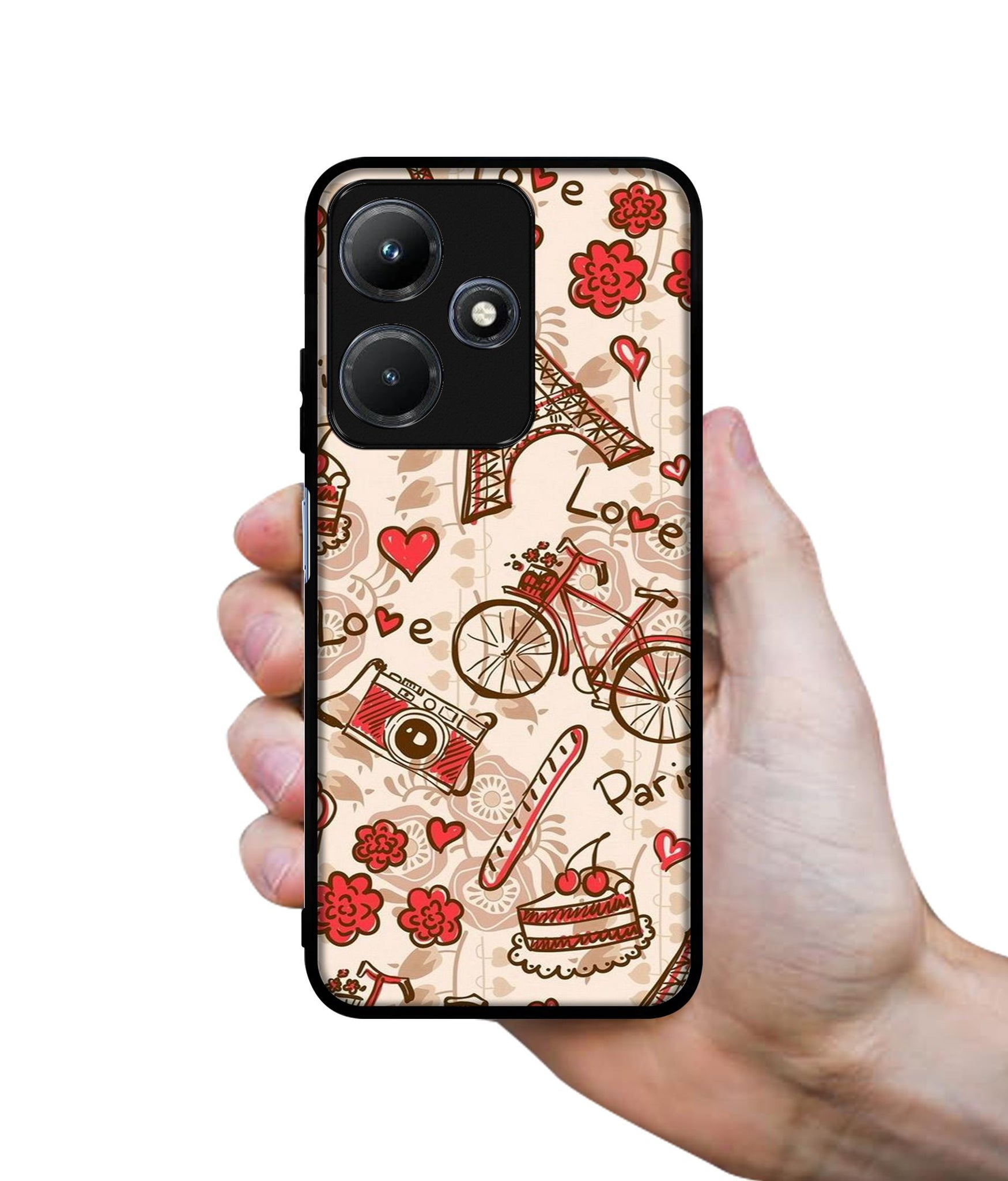 Vintage Paris Designer 2D Printed Back Case Cover for Infinix Hot 30i 4G