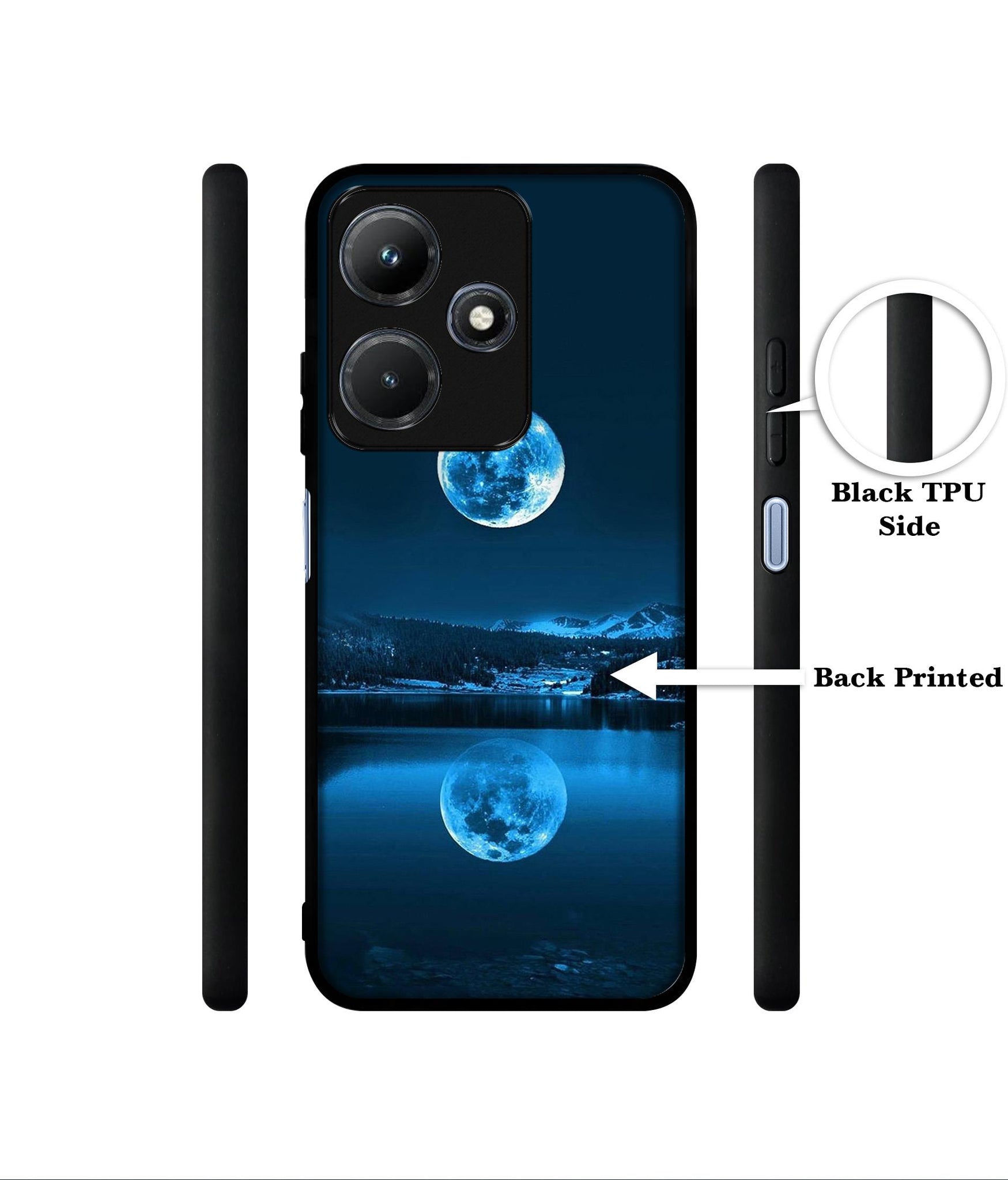 Moon Pattern Print Designer 2D Printed Back Case Cover for Infinix Hot 30i 4G