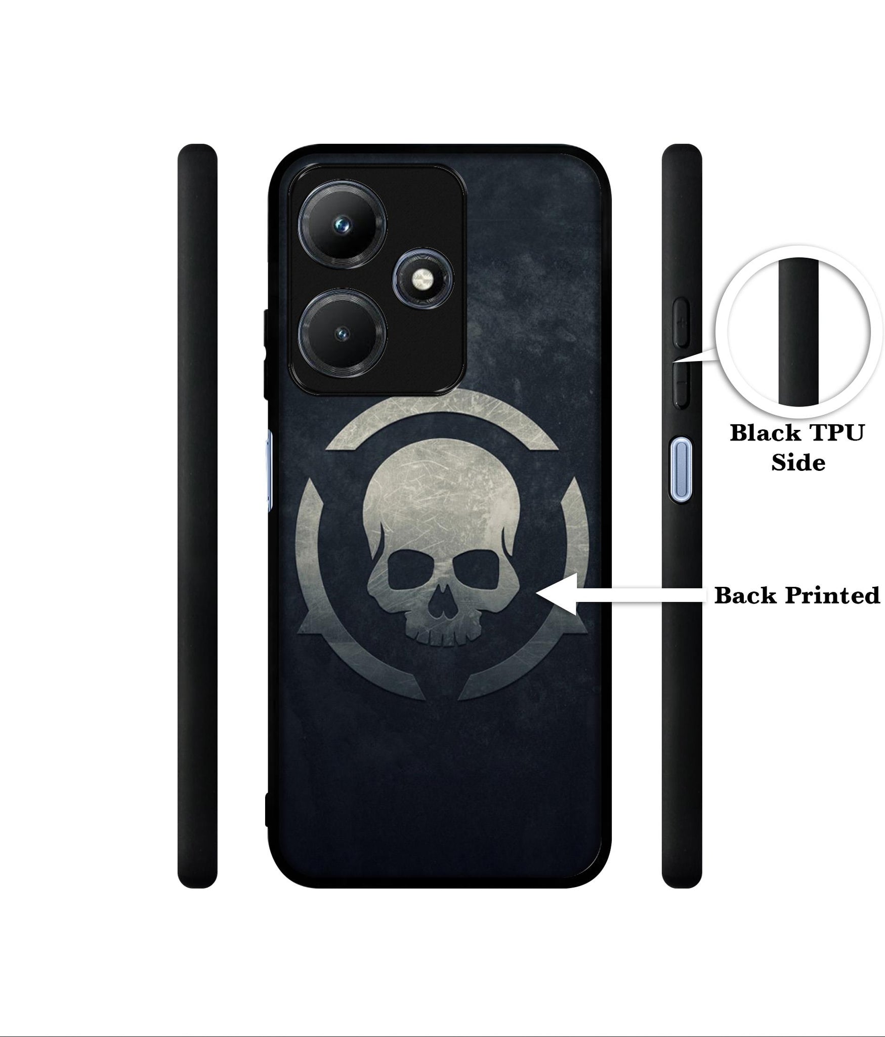 Skull Pattern Print Designer 2D Printed Back Case Cover for Infinix Hot 30i 4G