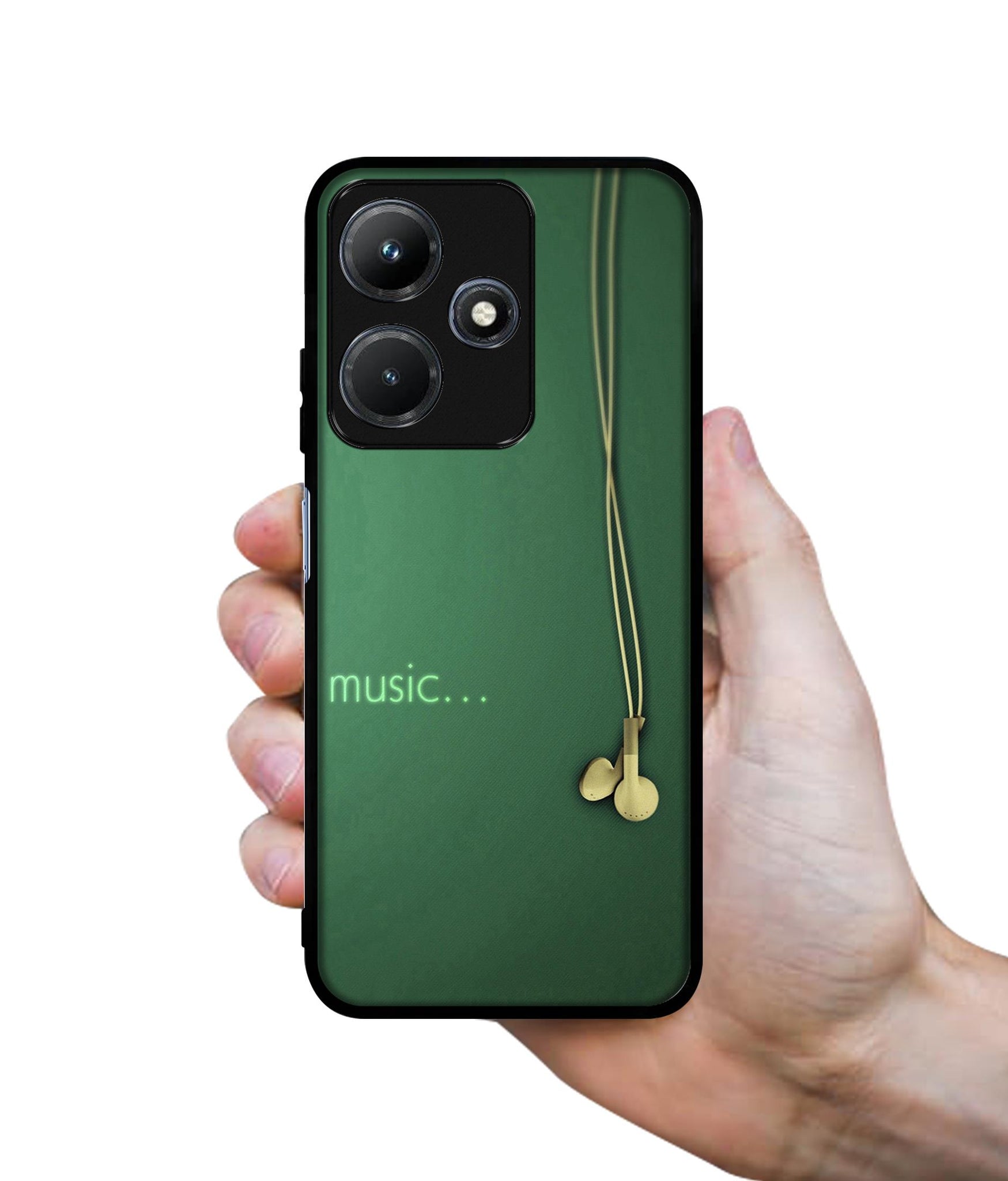 Headphone Music Designer 2D Printed Back Case Cover for Infinix Hot 30i 4G