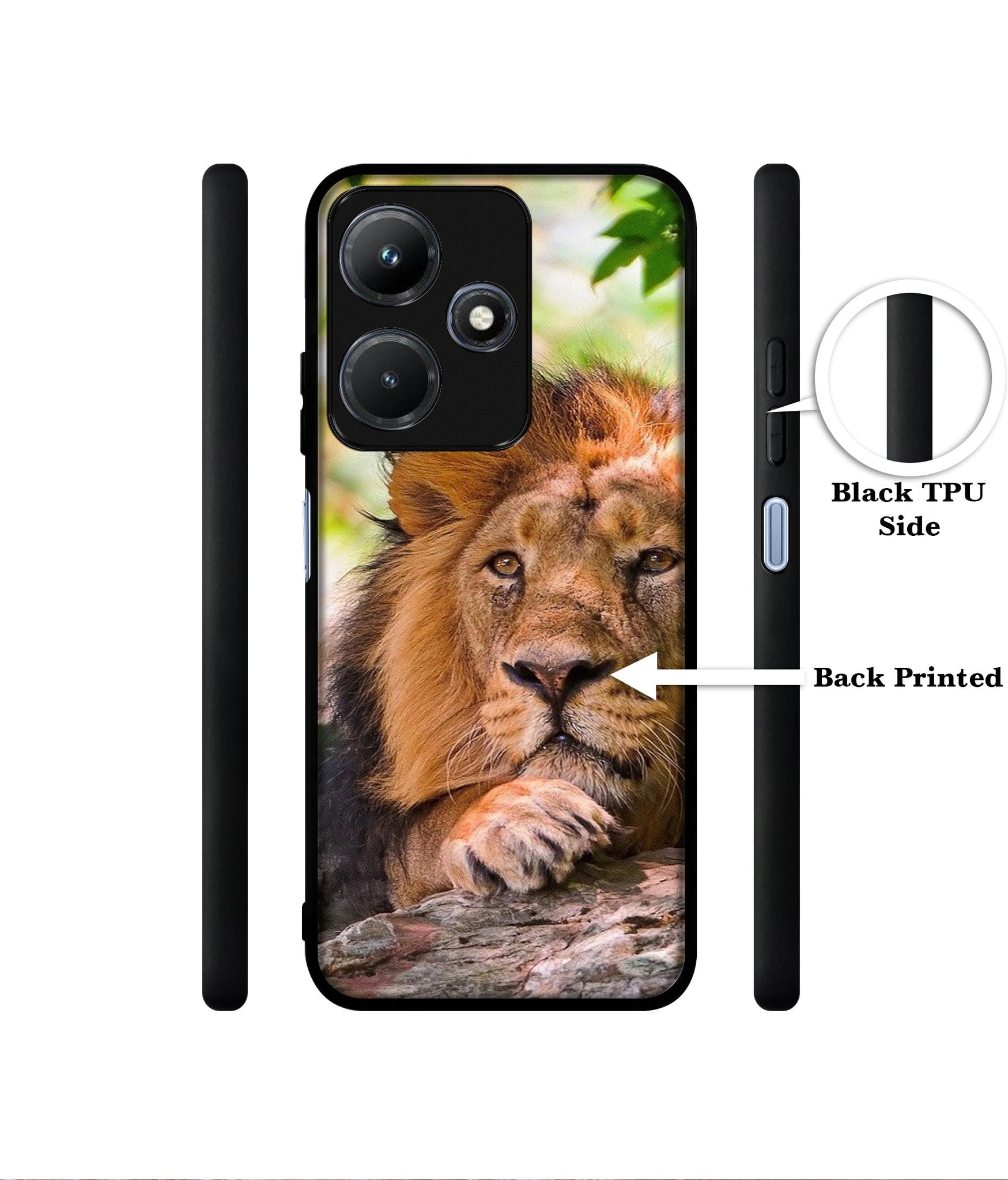 Tiger Pattern Print Designer 2D Printed Back Case Cover for Infinix Hot 30i 4G