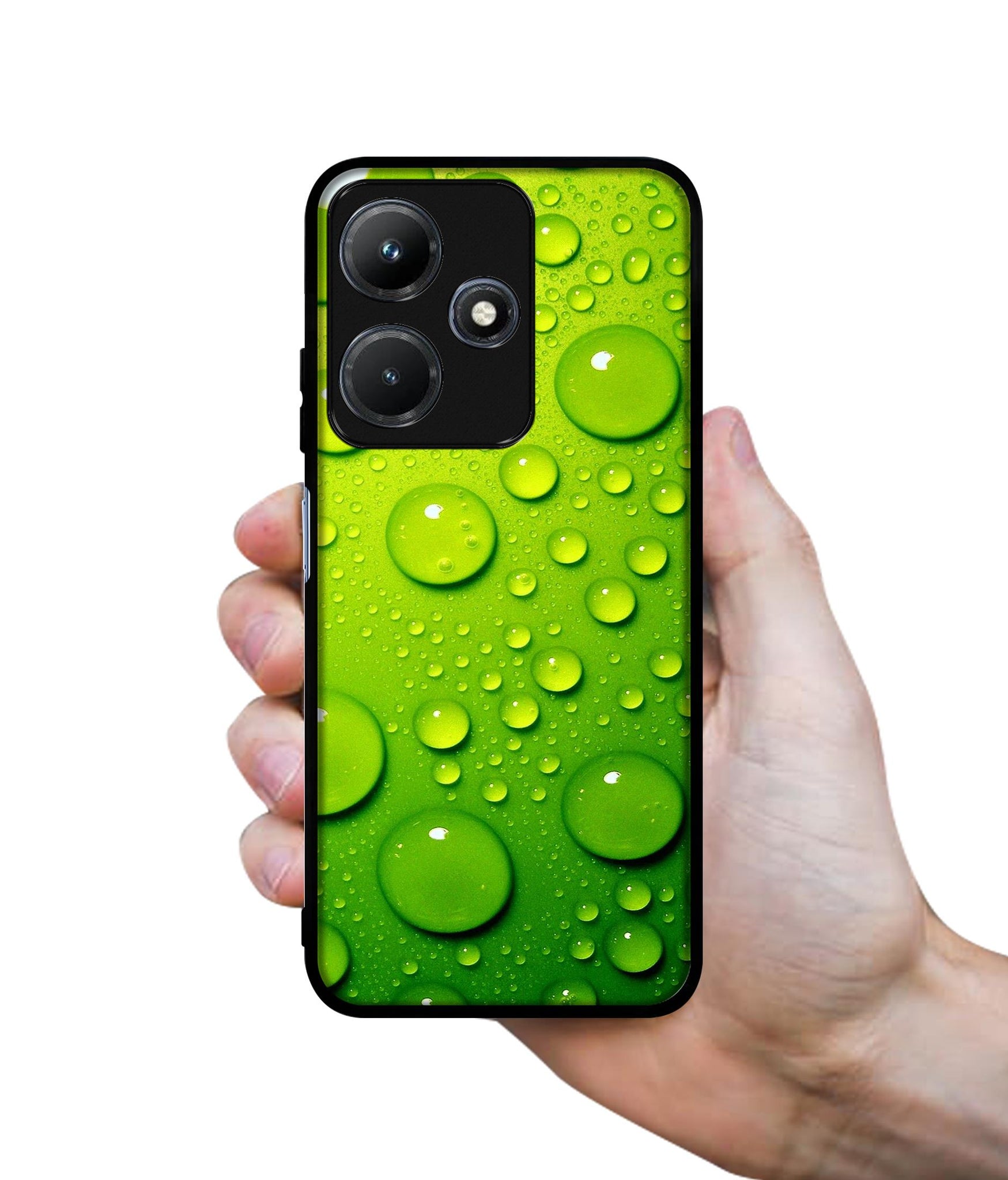 Green Bubbles Designer 2D Printed Back Case Cover for Infinix Hot 30i 4G