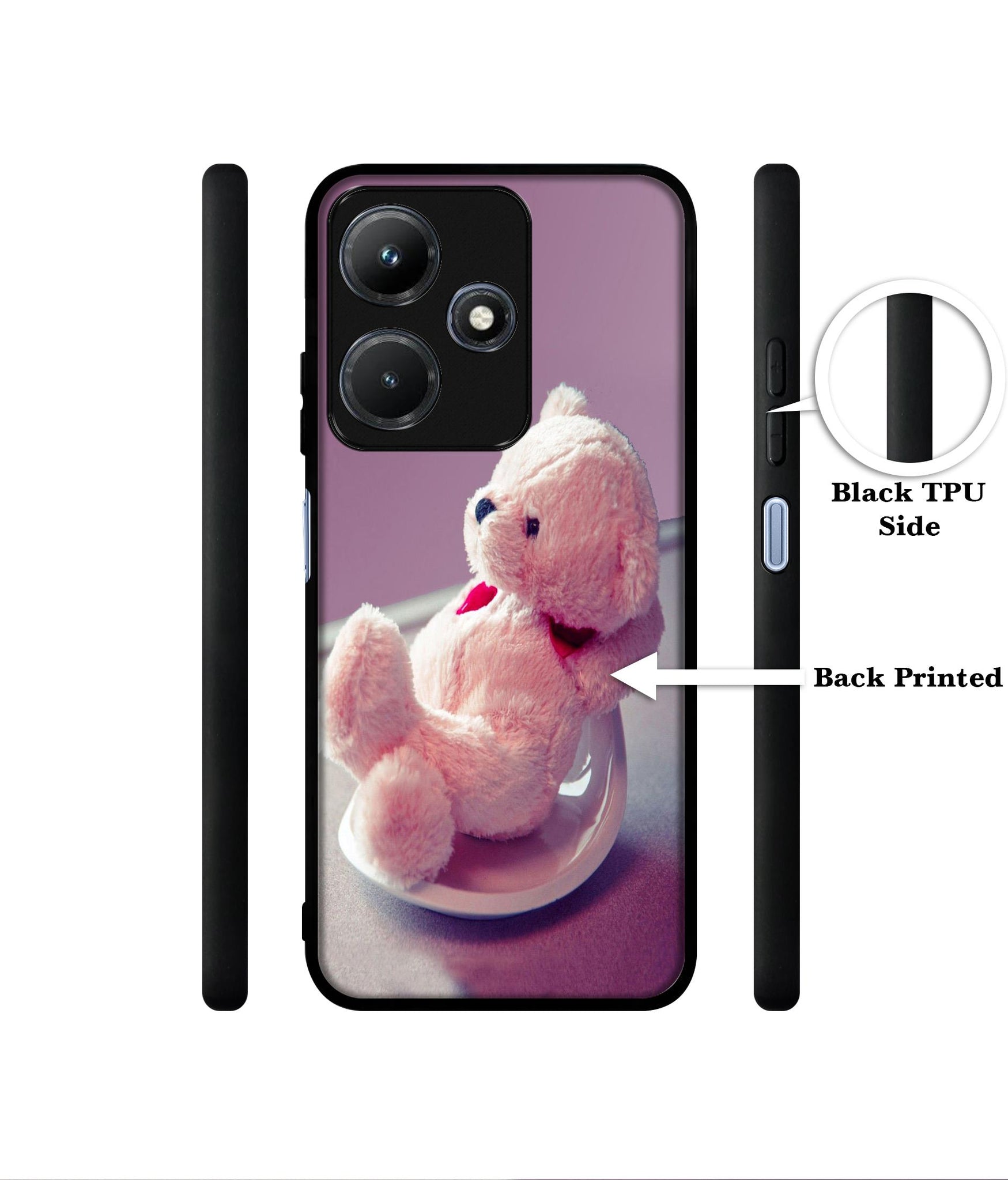 Cute Teddy Bear Designer 2D Printed Back Case Cover for Infinix Hot 30i 4G